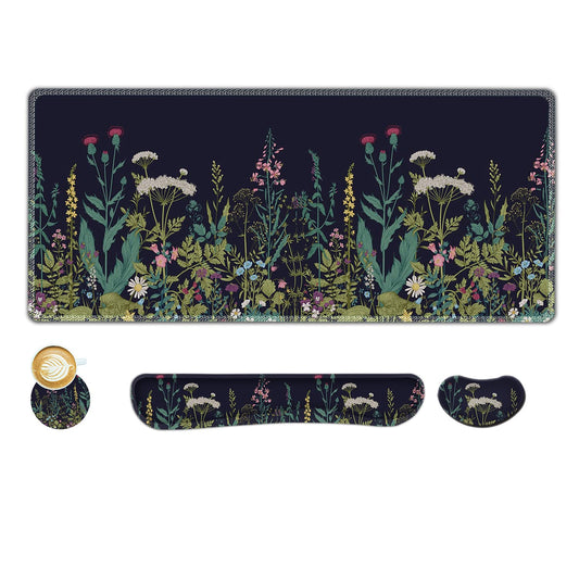 AIMSA Large Gaming Mouse Pad Set, Keyboard Wrist Rest Support + Extended Mouse Pad + Mouse Wrist