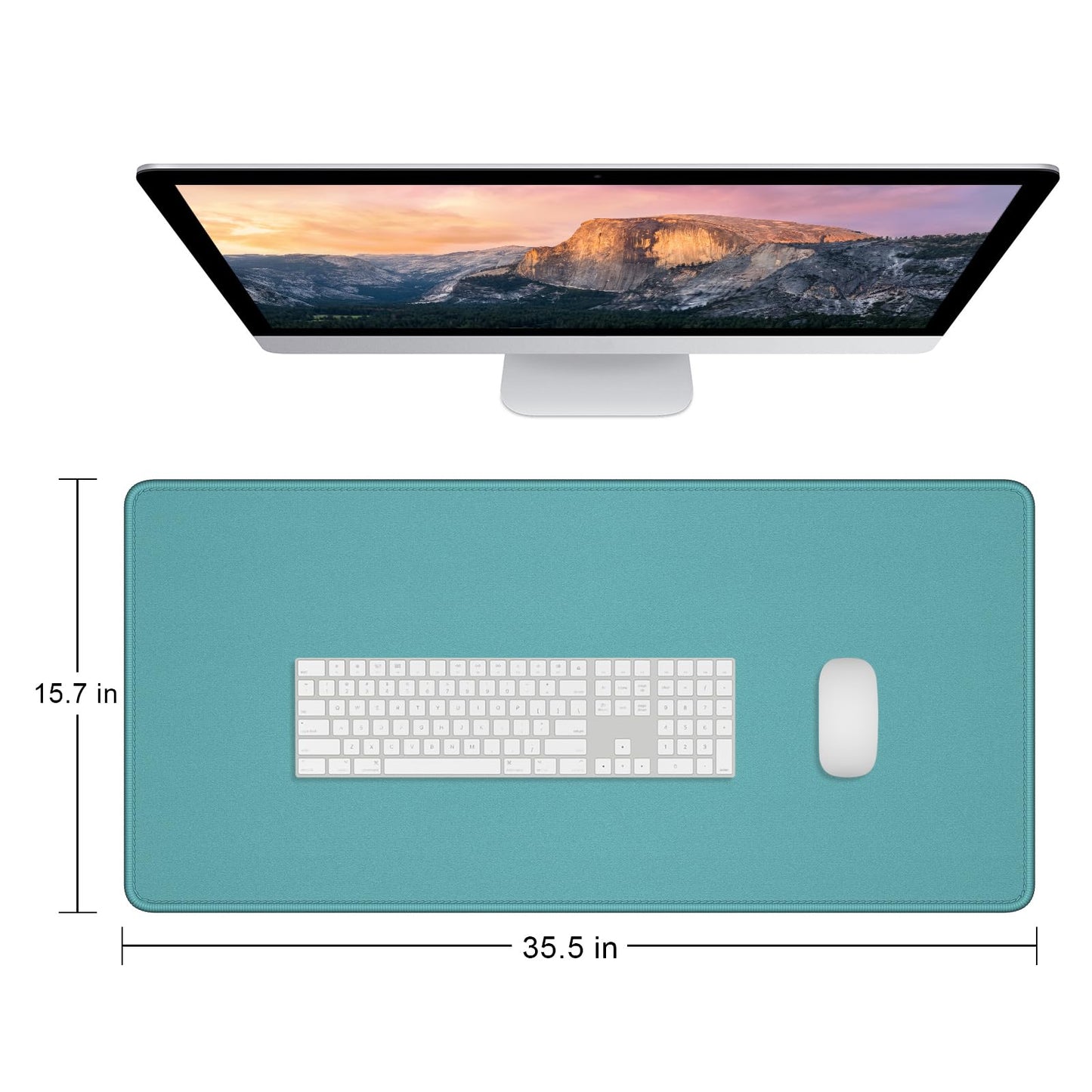 Dapesuom Large Gaming Mouse Pad, Extended Mouse Mat with Stitched Edges, Full Size Keyboard Pad