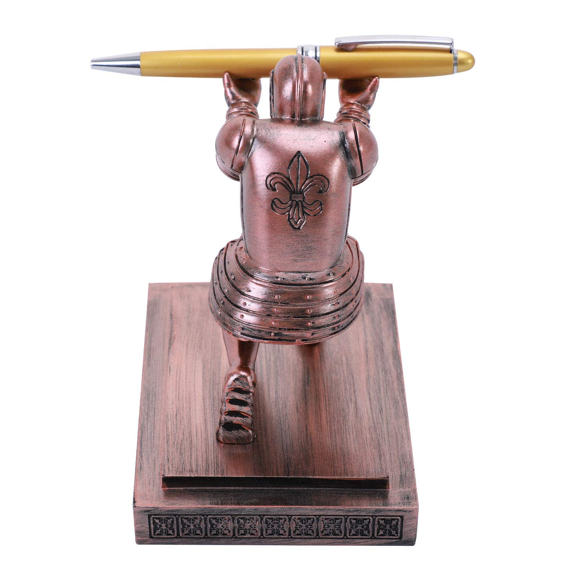 NCQIXIAO Knight Pen Holder Desk Ornament Resin Pencil Holders Desk Accessories and Organizer For