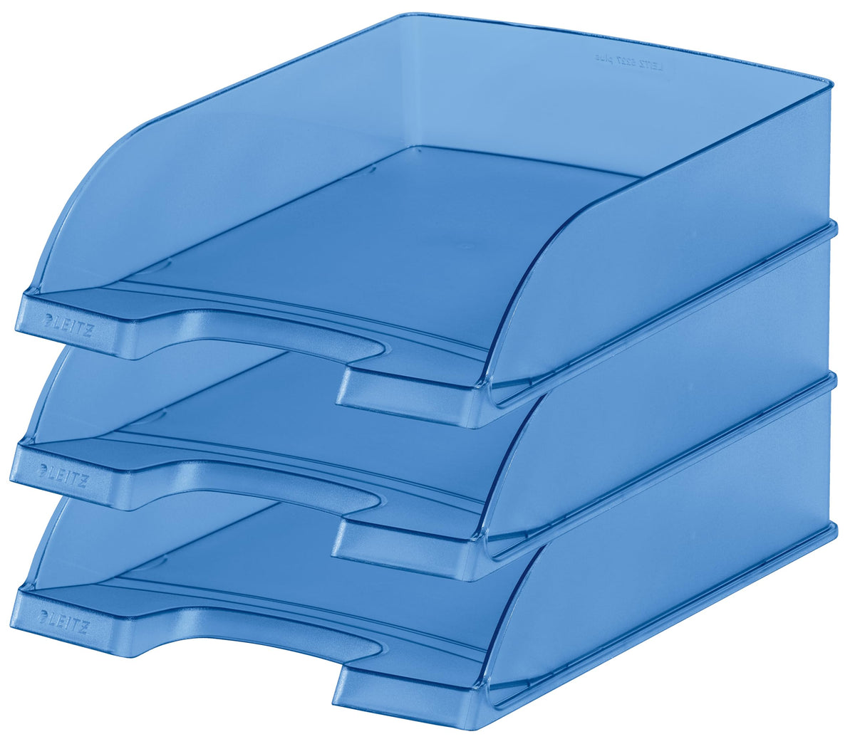 Leitz Plus 52270034 Flat Letter Tray A4 Blue Frost