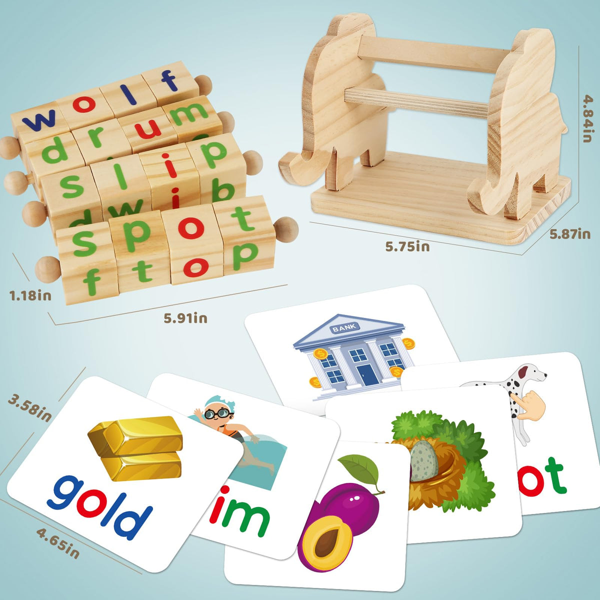 Montessori Educational Toy，Kid Learning Activity Gift for 3-6 Year(4 Block)
