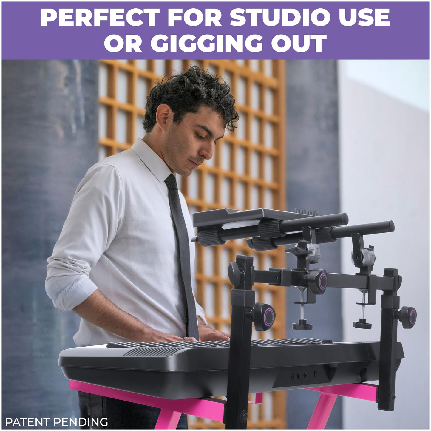 Liquid Stands 2 Tier Keyboard Stand Attachment - Adjustable Electric Digital Piano Stand for 54, 88