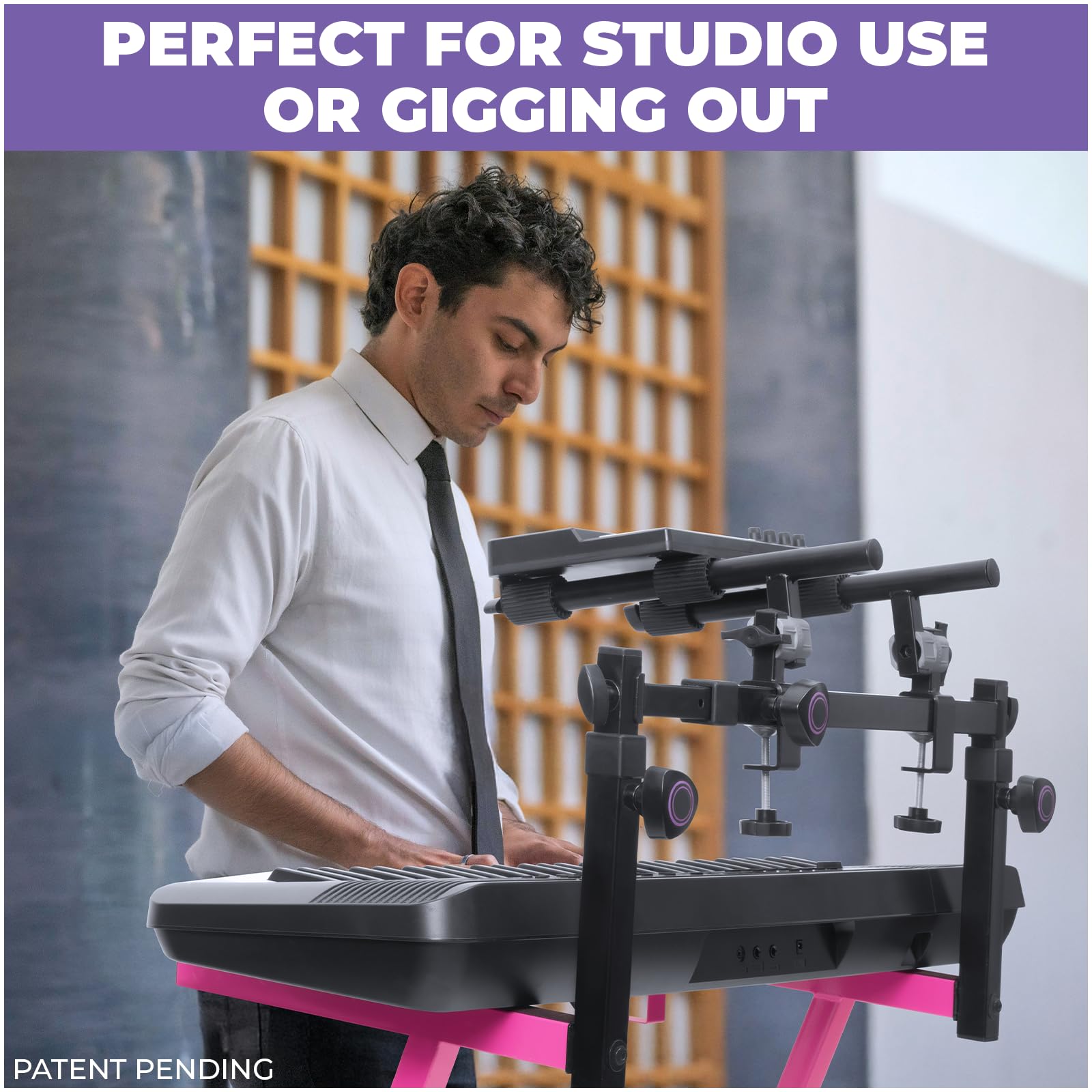 Liquid Stands 2 Tier Keyboard Stand Attachment - Adjustable Electric Digital Piano Stand for 54, 88