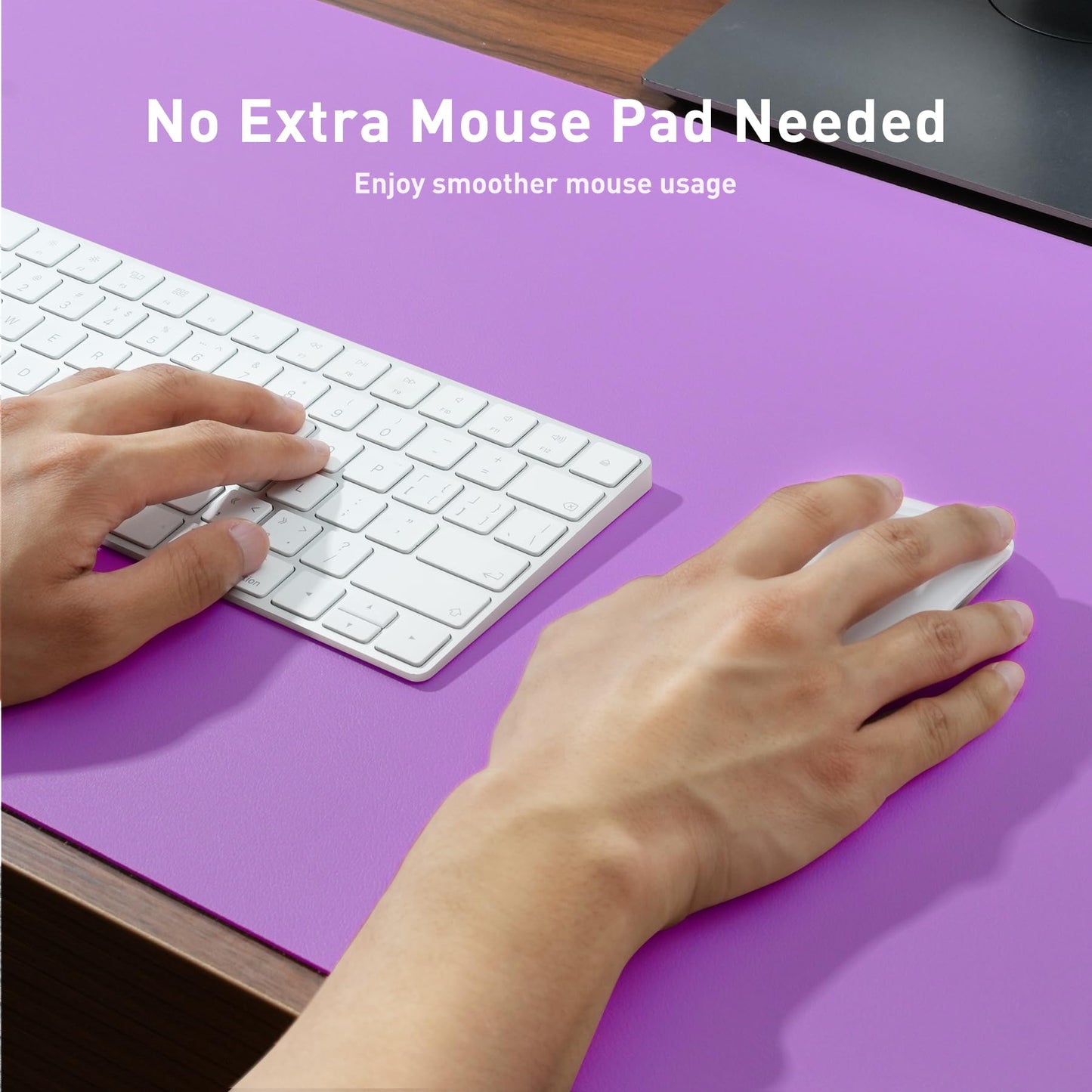 Aothia Leather Desk Pad Protector, Office Desk Mat, Large Mouse Pad, Non-Slip PU Leather Desk