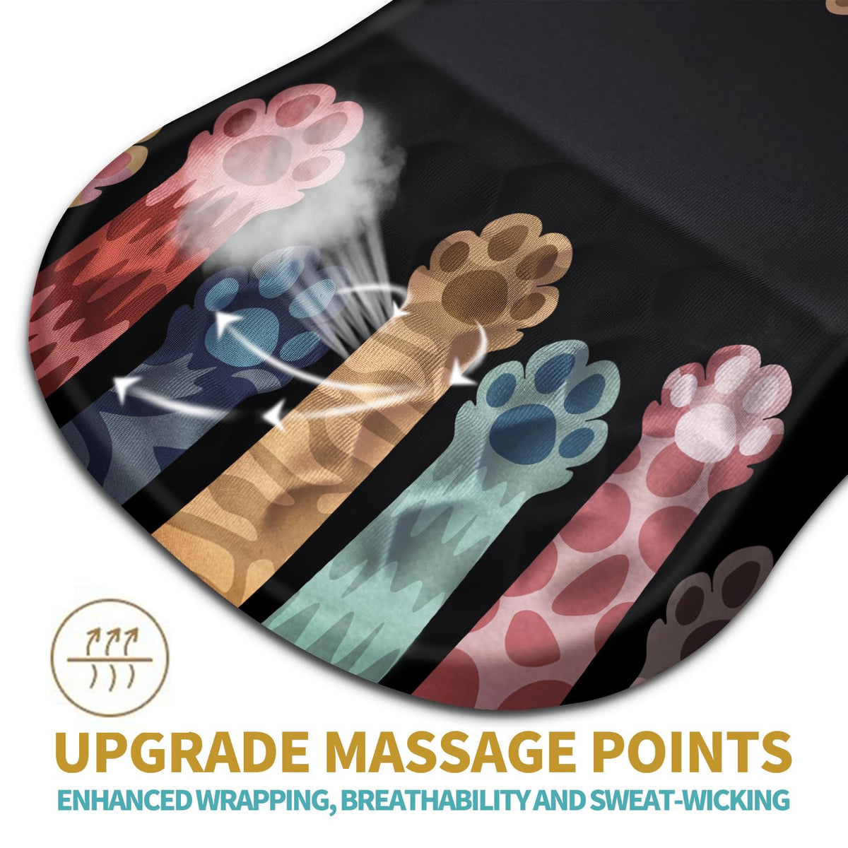 Hokafenle Ergonomic Mouse Pad Wrist Support with Massage Design, Wrist Rest Pain Relief Mousepad