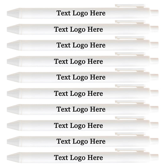 HEYZARDA Personalized Pens with Name Bulk 100-1000 Pcs, White