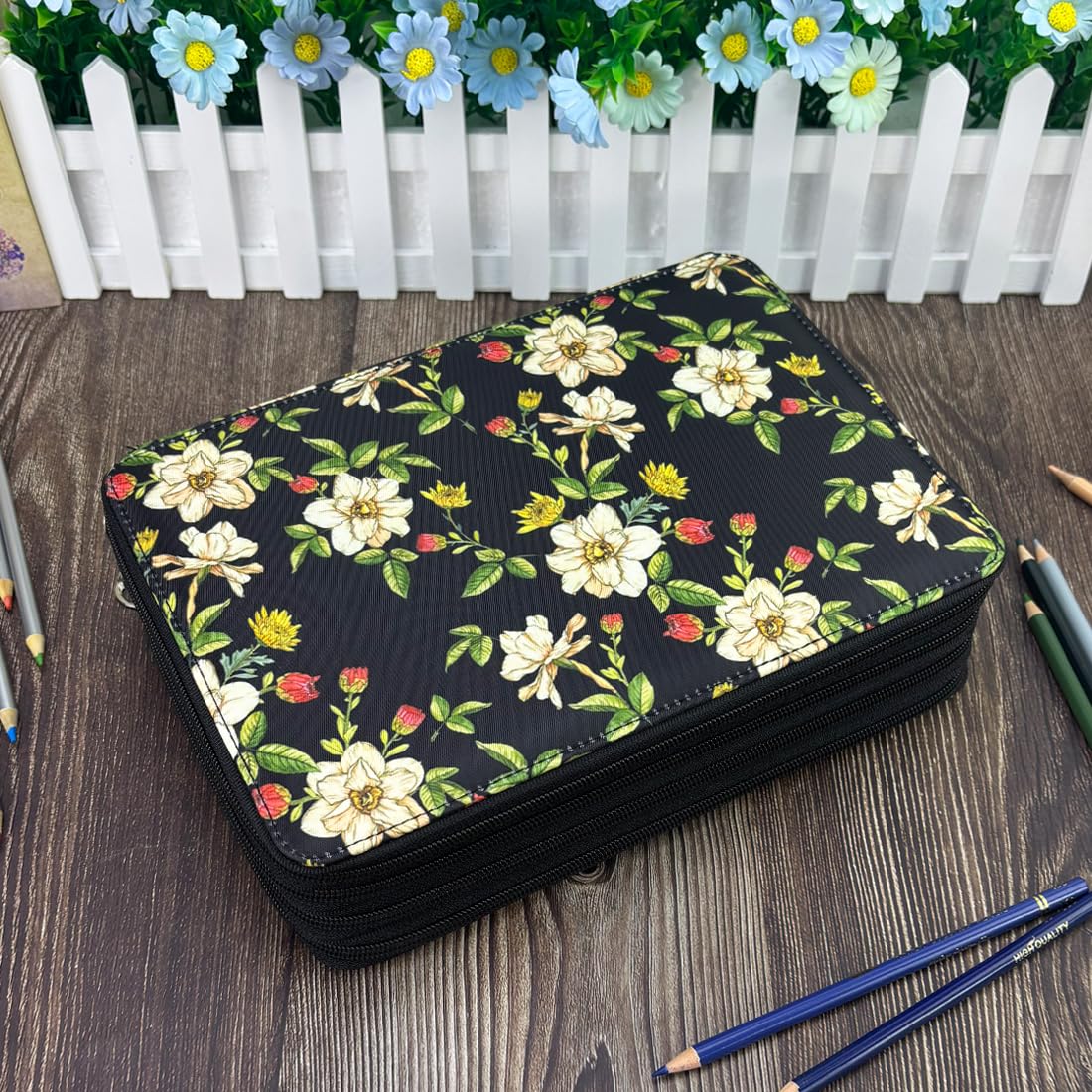 YOUNGCOL 200 Slots Colored Pencil Case Color Pencil Organizer Storage Large Capacity Pencil Case