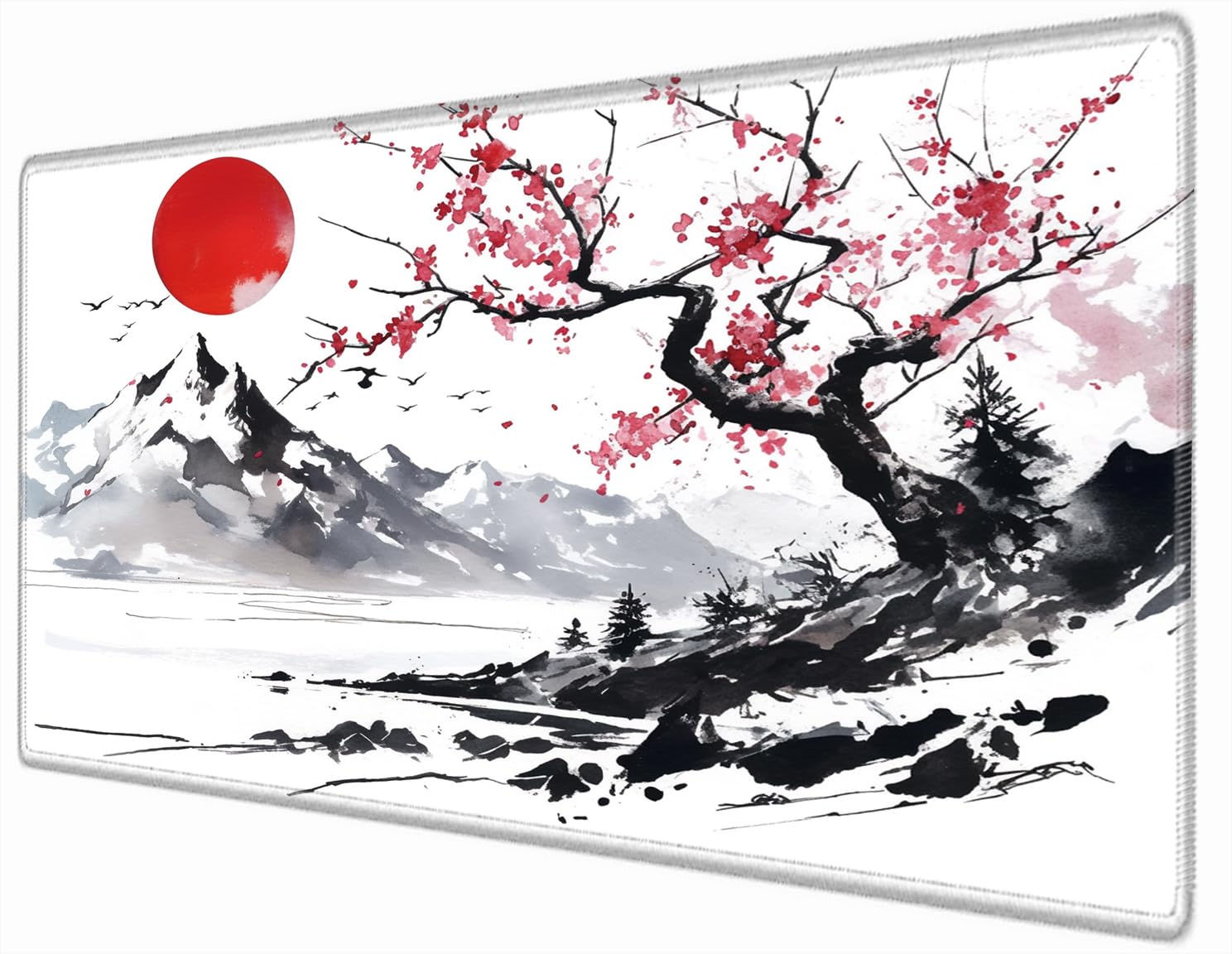 Gaming Mouse Pad 36x24 Desk Mat Large Mousepad Cherry Blossom Desk Pad Big Computer Mat Extended