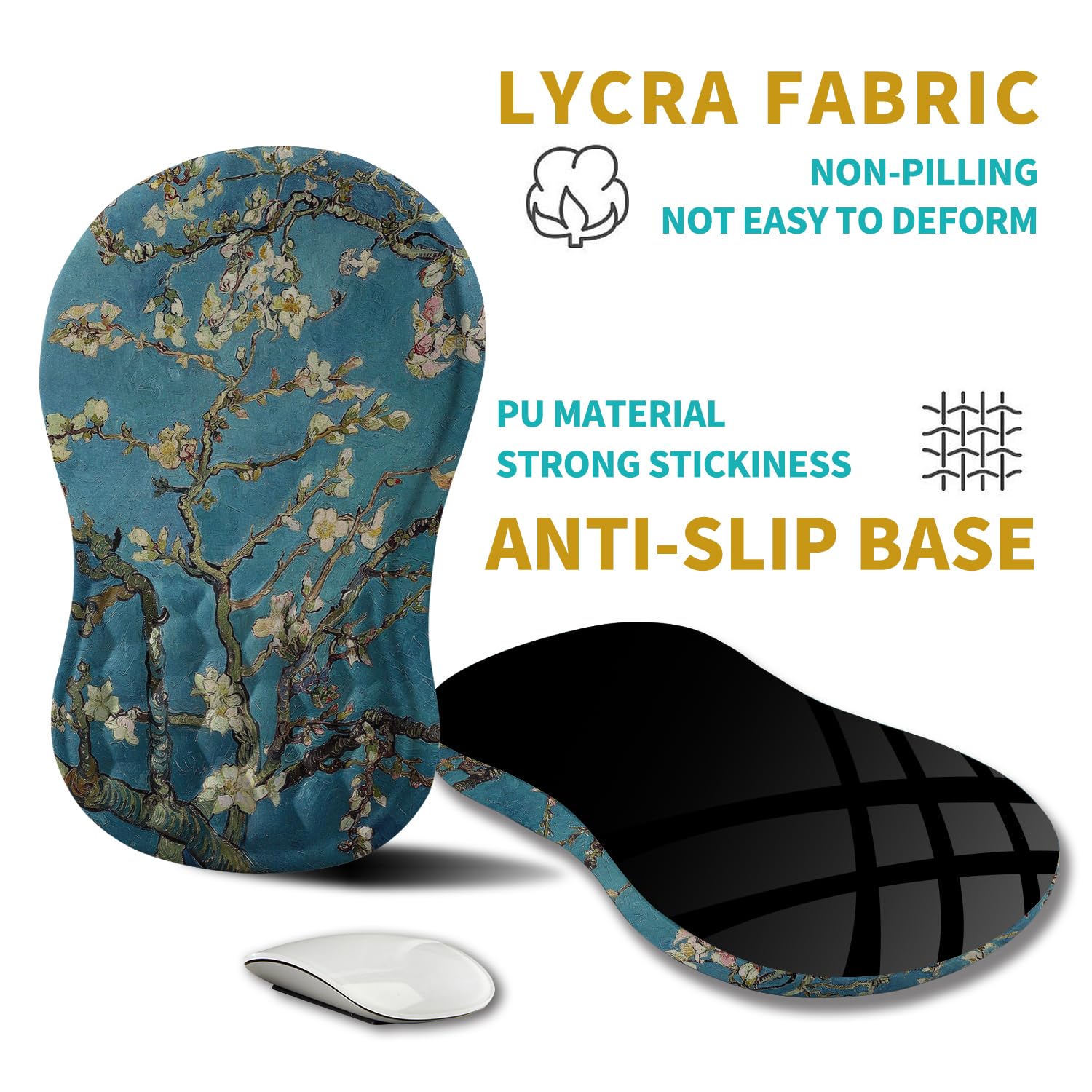 Hokafenle Ergonomic Mouse Pad Wrist Support, Wrist Rest Mousepad for Carpal Tunnel Pain Relief with