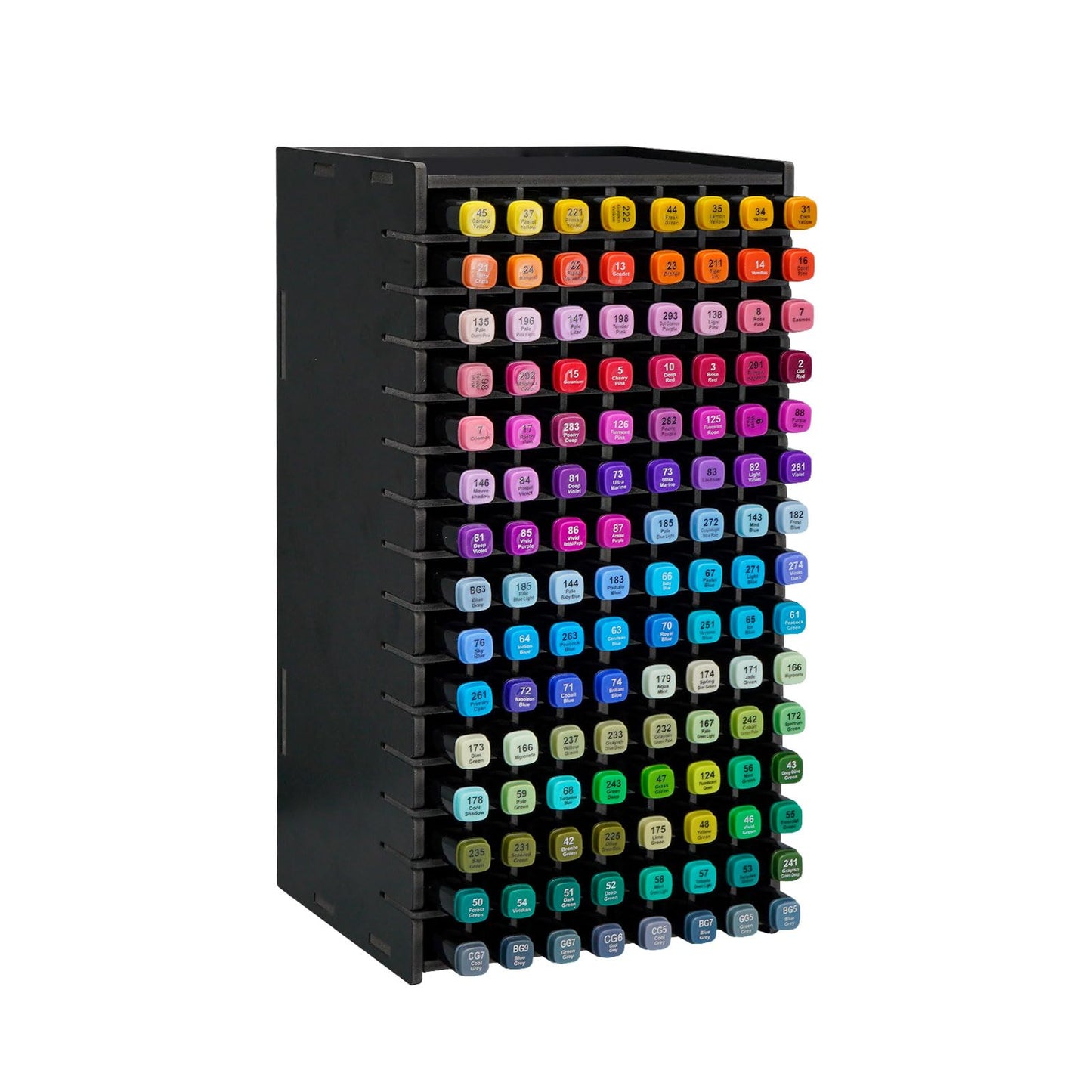 SANFURNEY Art Marker Storage Rack for 120 Markers Black