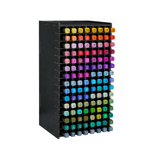 SANFURNEY Art Marker Storage Rack for 120 Markers Black