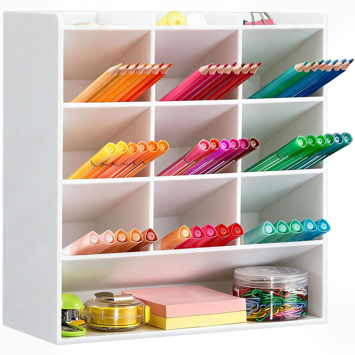 BEYGORM Acrylic Vertical Marker Organizer for 150 Markers, Desk Orgaizer