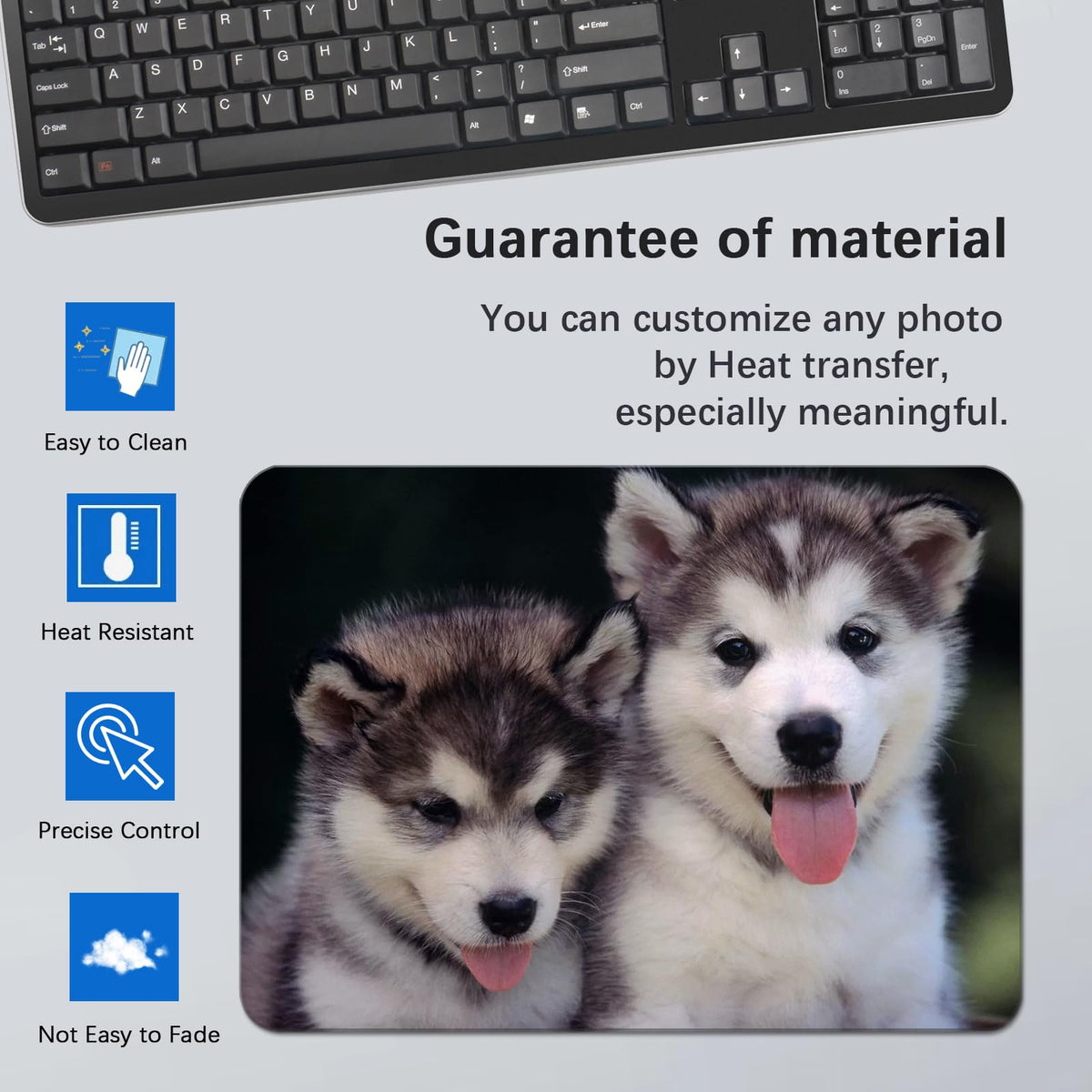 White Mouse Pad for Transfer Heat Press Printing Bulk Crafts Mousepad Blank for Heat Transfer