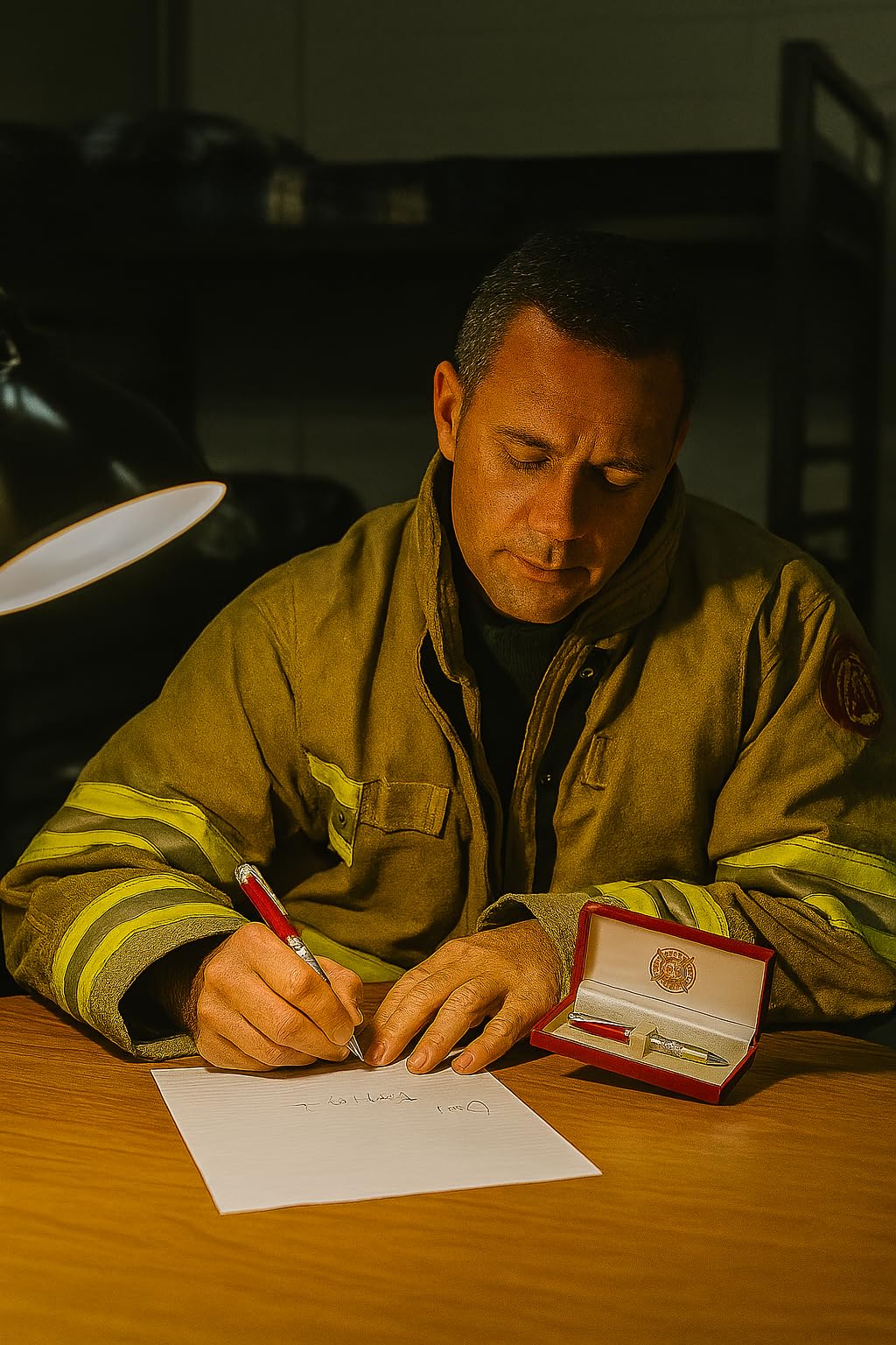 Hattricks Goodimpression HERO'S LEGACY FIREFIGHTER INK PEN – Personalized Red & Pewter Ballpoint