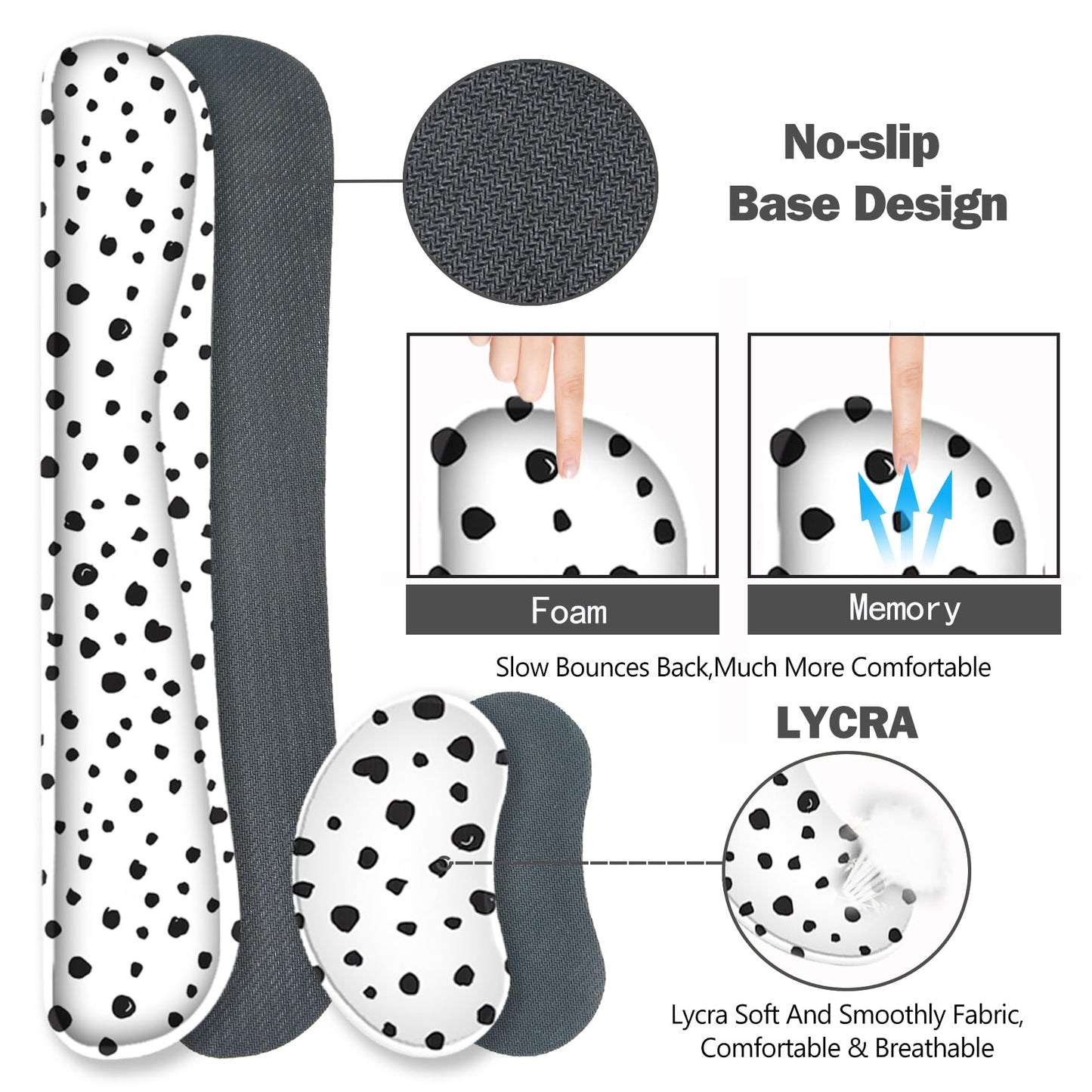 ToLuLu Ergonomic Gaming Mouse Pad, Memory Foam Keyboard Mouse Wrist Rest