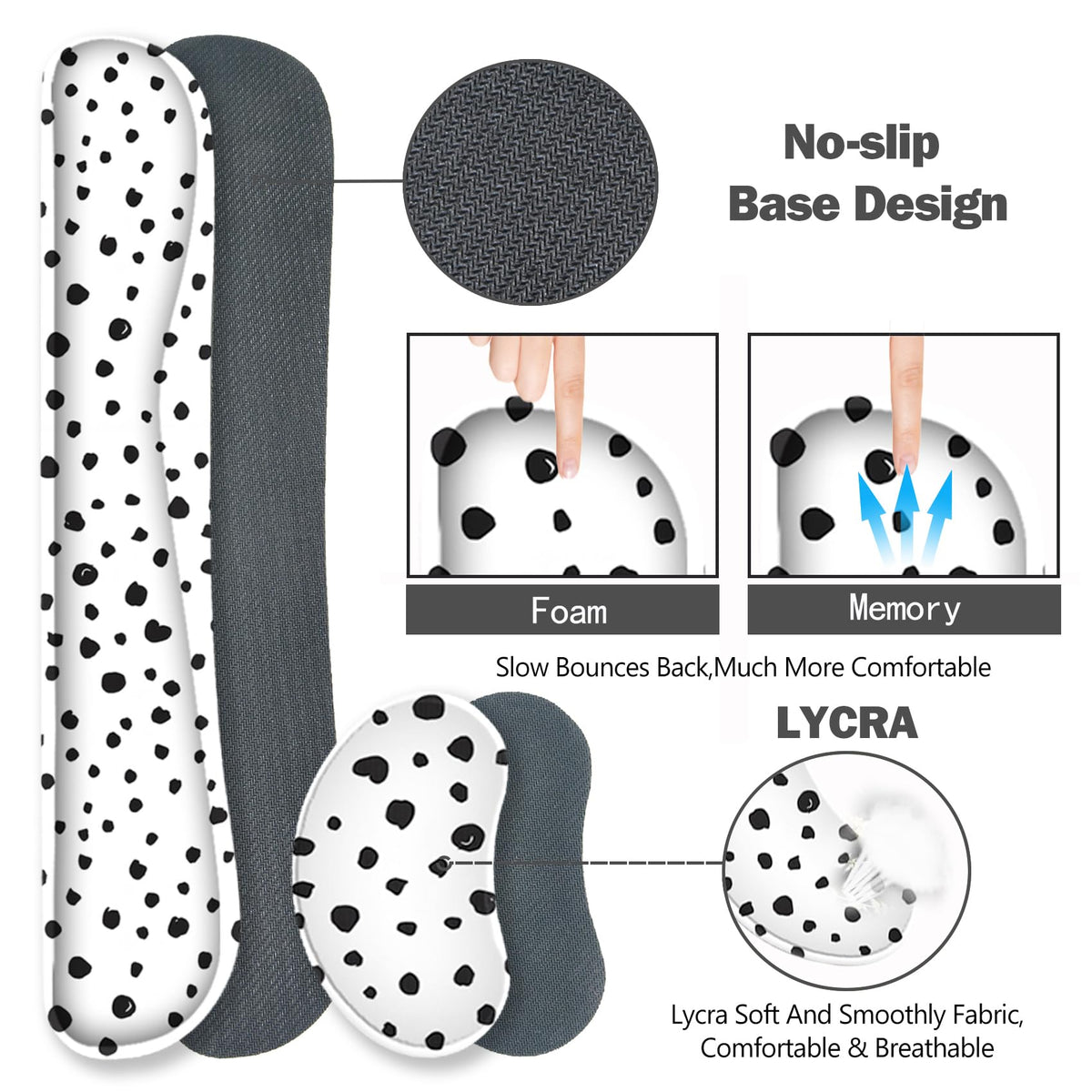 ToLuLu Ergonomic Gaming Mouse Pad, Memory Foam Keyboard Mouse Wrist Rest