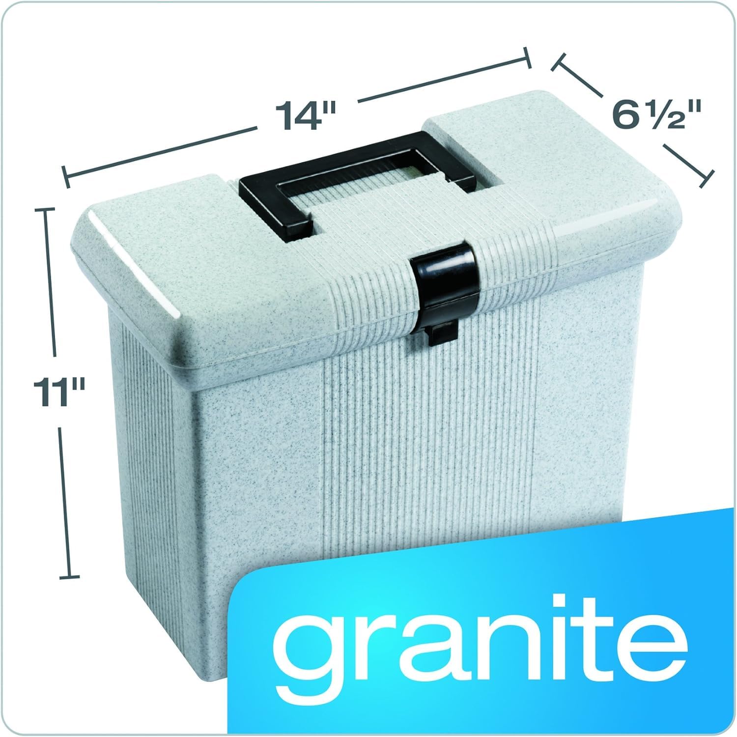 Pendaflex Portable File Box with File Rails, Simple Document Storage, File Bin for Home and Office