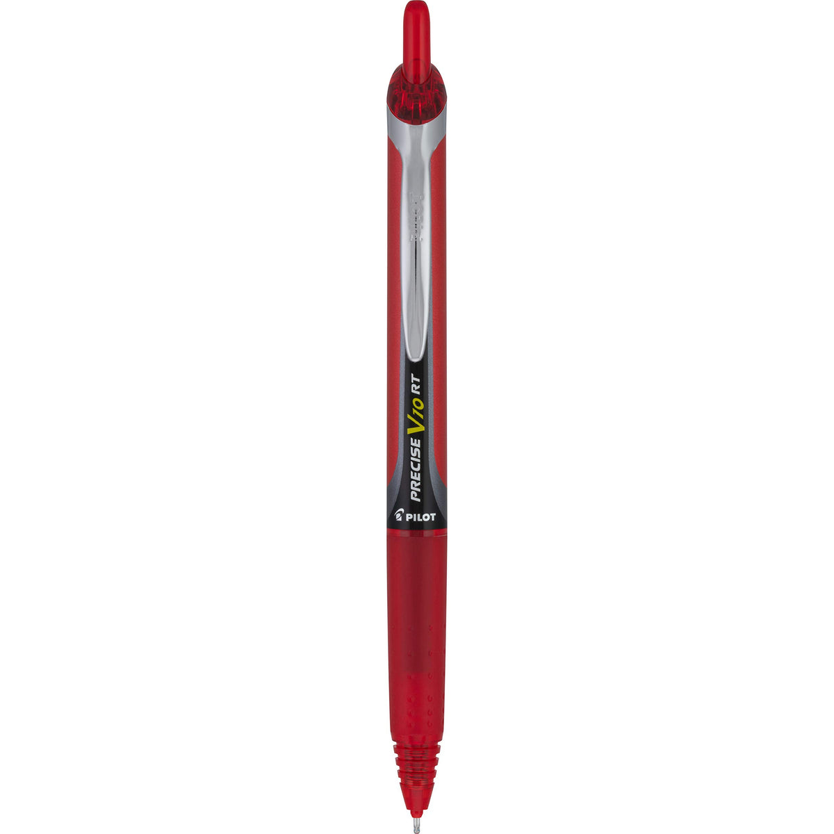 PILOT Precise V10 RT Refillable & Retractable Rolling Ball Pens, Bold Point, Red Ink, 12-Pack