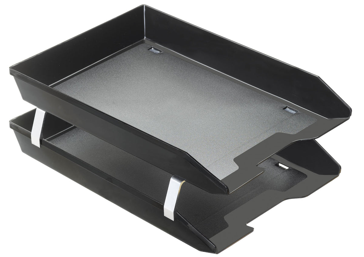 Acrimet Facility 2 Tier Letter Tray, Front Load, Letter Size/A4, Desktop File Organizer, Plastic