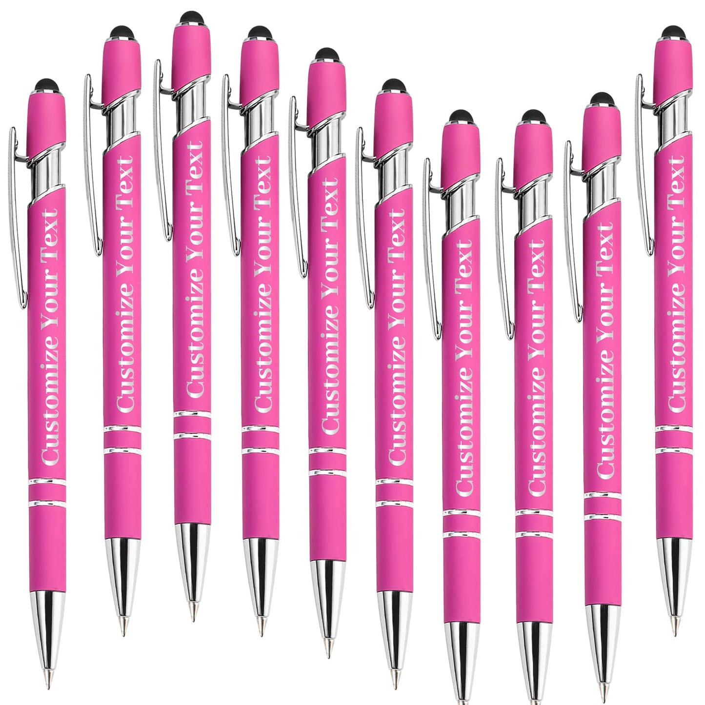 Fadace Up to 500 Pcs Personalized Pens Bulk Custom Customized Pen with Stylus Free Engraving