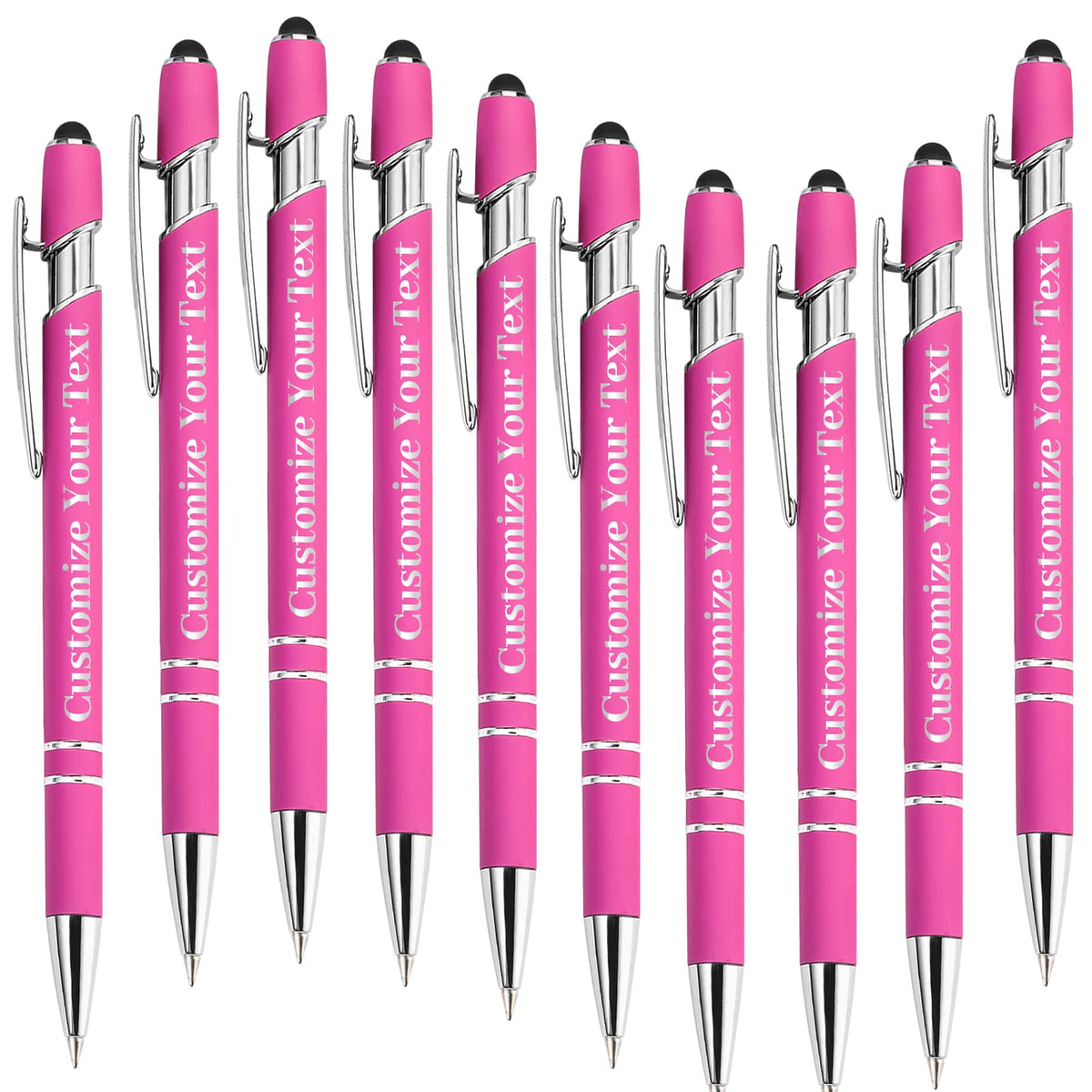 Fadace Up to 500 Pcs Personalized Pens Bulk Custom Customized Pen with Stylus Free Engraving