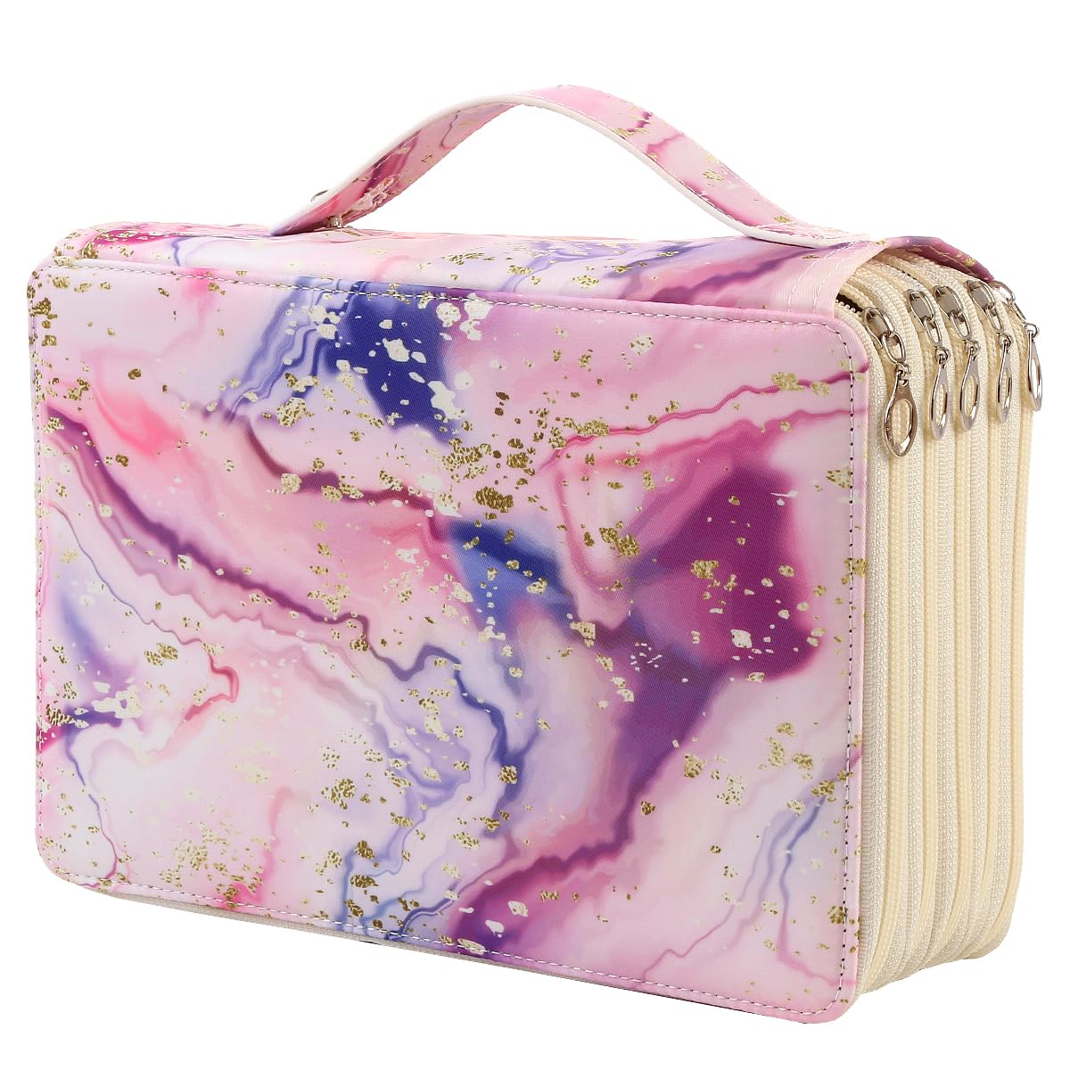 Lbxgap 250 Slots Colored Pencil Case Organizer, 5 Layer Bag