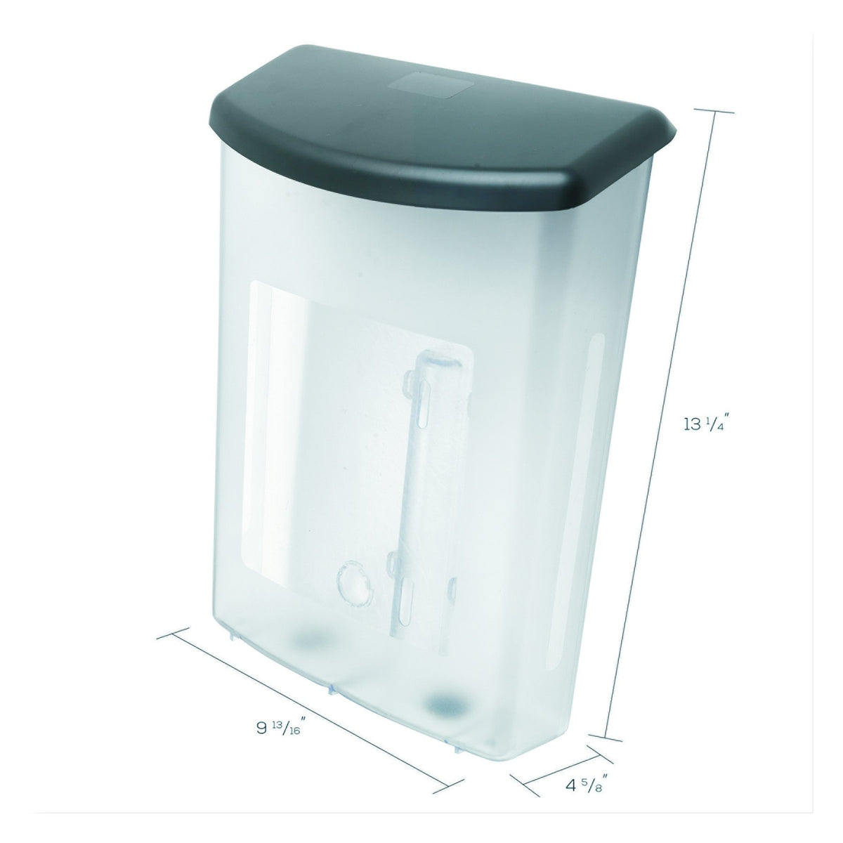 Deflecto 790901 Outdoor literature display box, clear with black lid, 10w x 4-1/2d x 13-1/8h