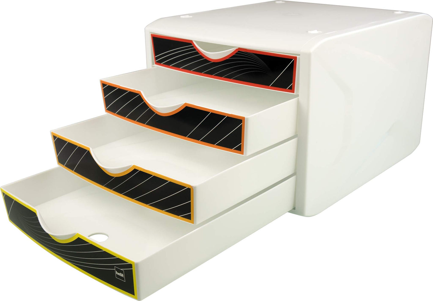 Helit, the “Chameleon” drawer box weiß/schwarz-bunt