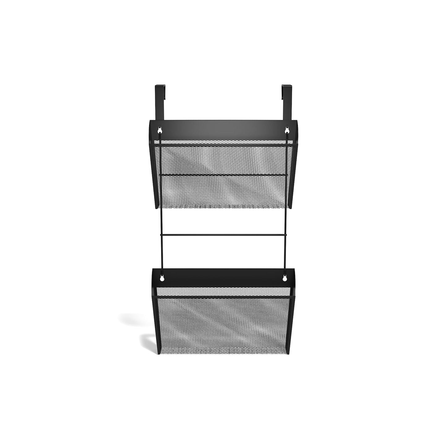 TRU RED Mesh Letter Wall File, 1-Pocket Hanging Organizer, Black, 2-Pk