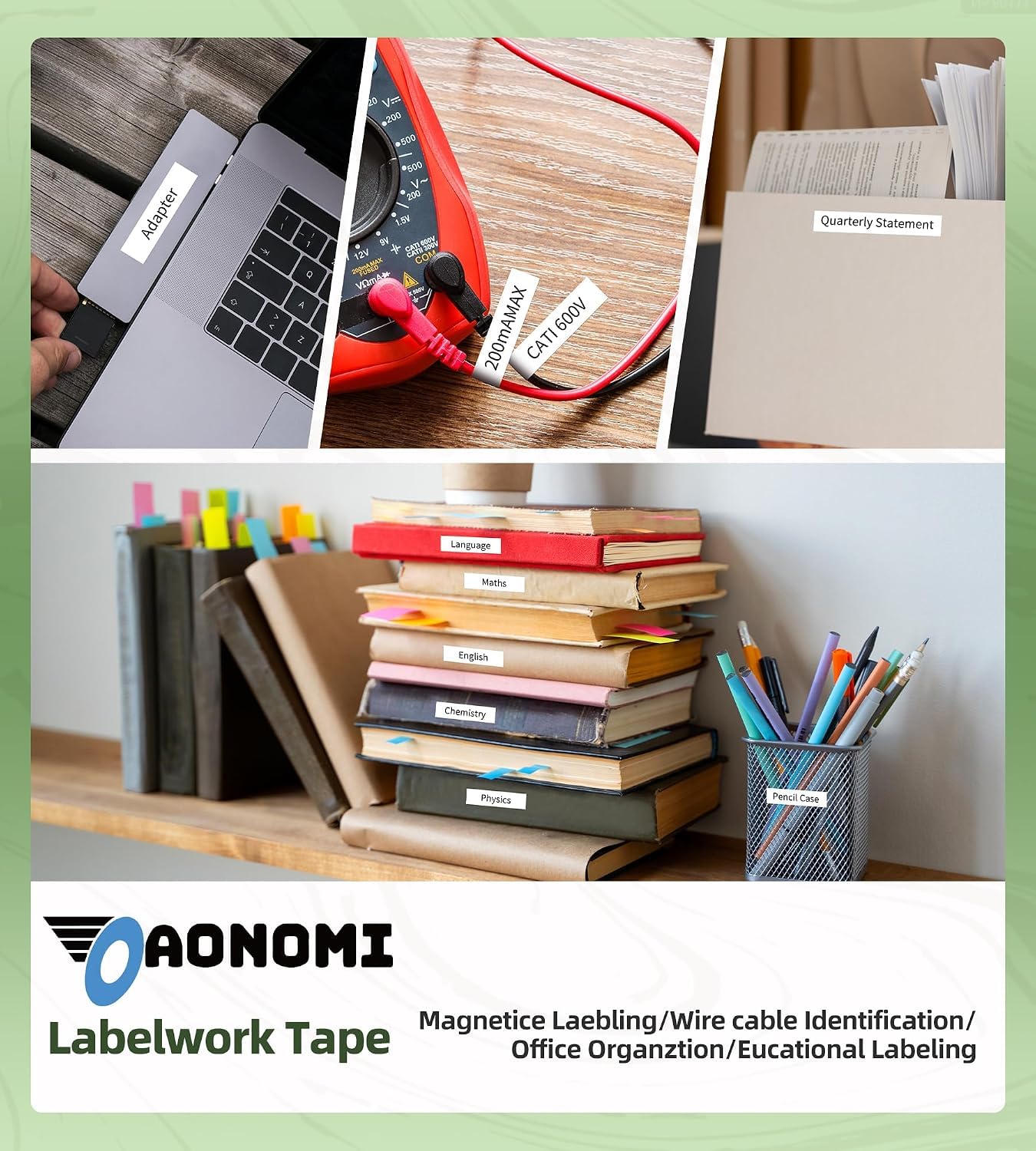 Compatible with Epson Label Maker Tape 24mm LK-6WBN SS24KW LC-6WBN9 LK