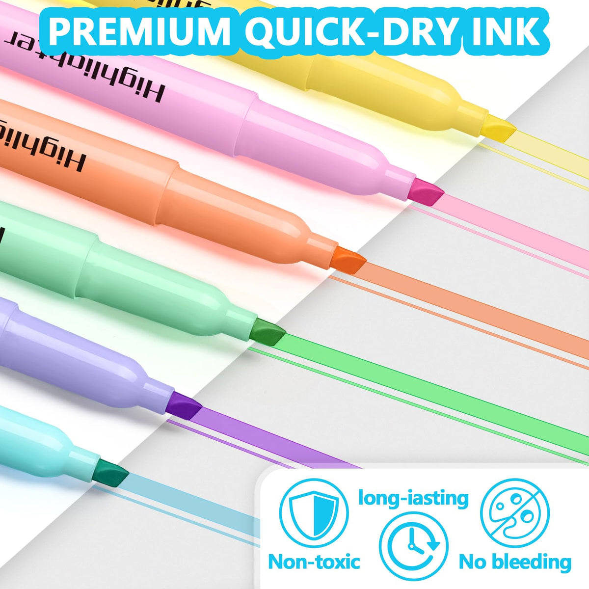 YEGEER Highlighters Bulk, Chisel Tip Dry-Quickly Highlighter Markers, 108 Count-6 Assorted Colors