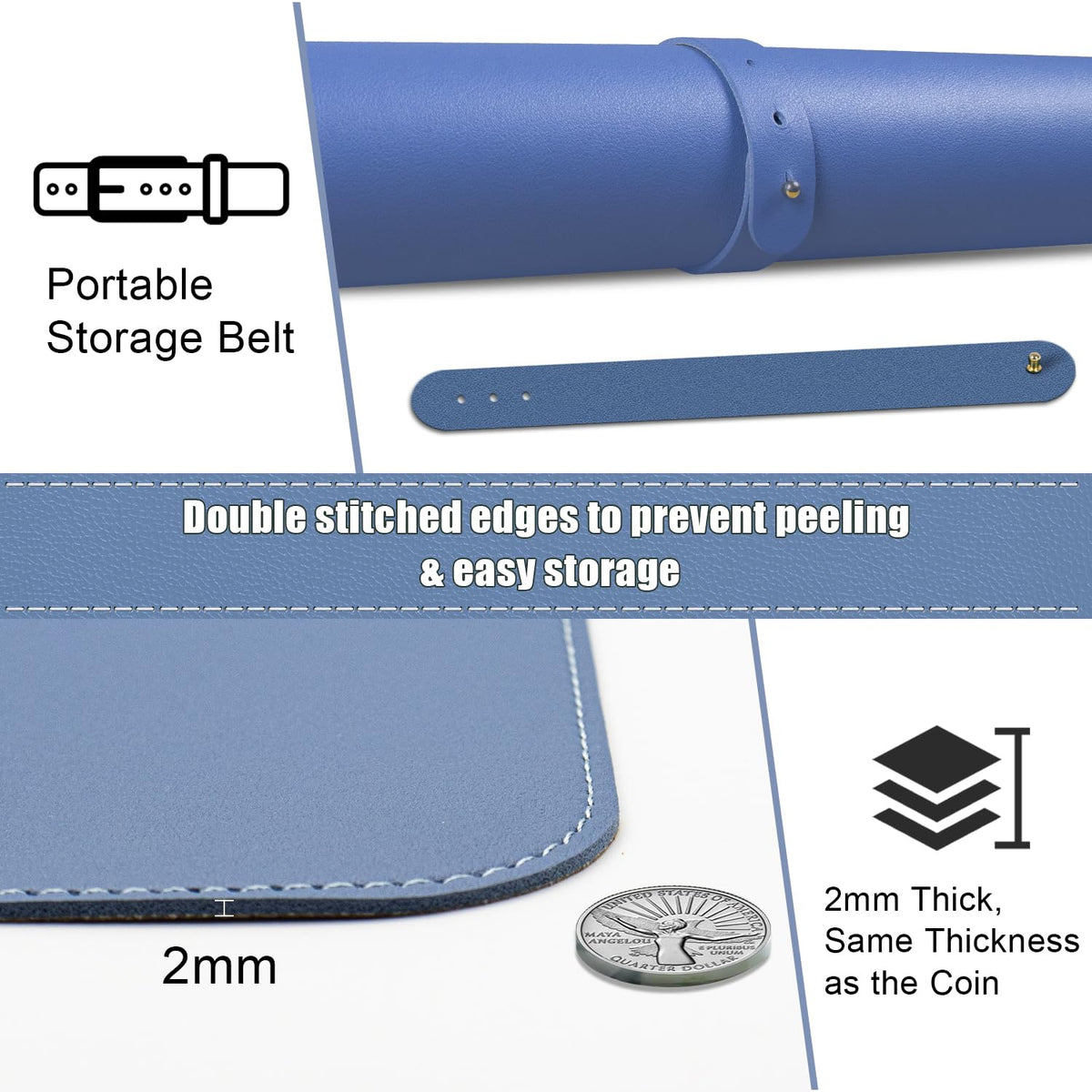 Large Desk Pad 35.4" x 17", Non-Slip Desk Mat with PU Leather & Natural Cork, Waterproof Writing