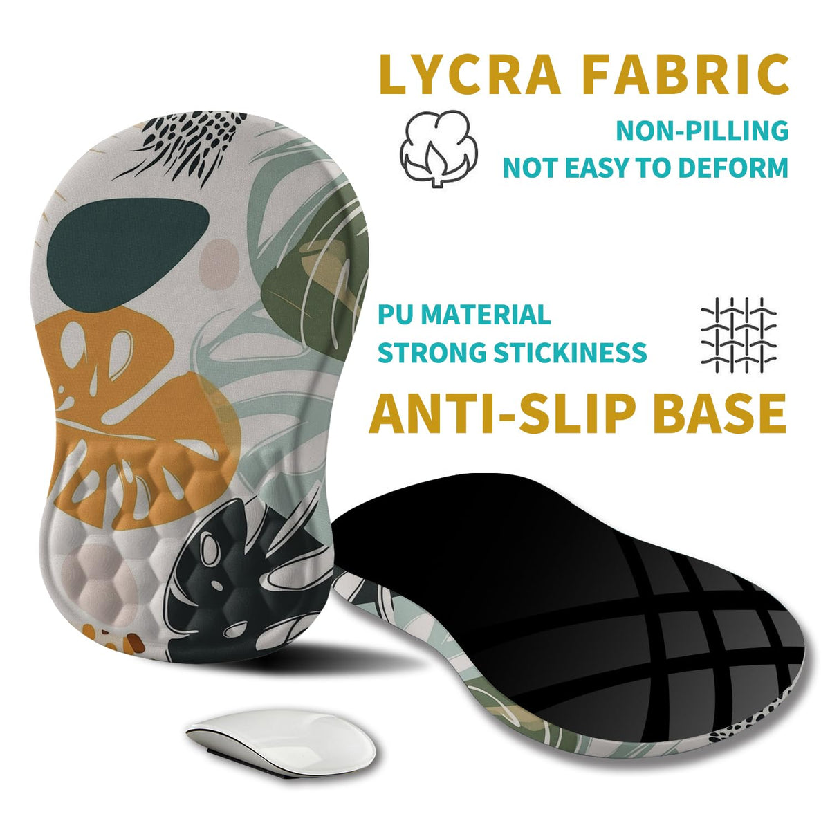 Hokafenle Ergonomic Mouse Pad Wrist Support, Wrist Rest Mousepad for Carpal Tunnel Pain Relief with