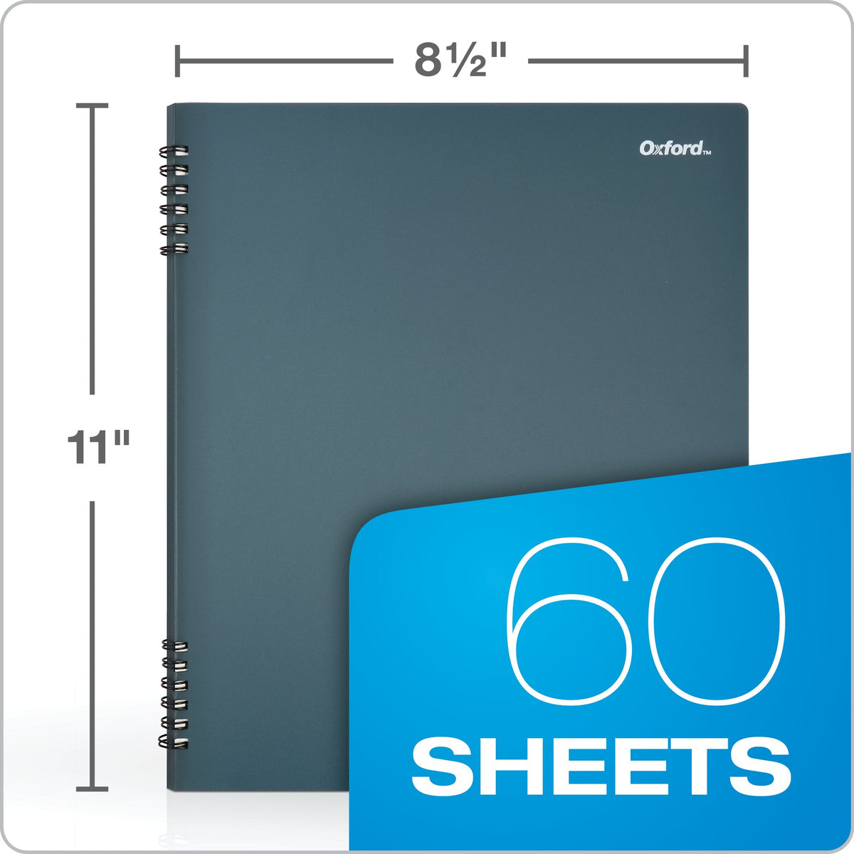 Oxford Stone Paper Notebook, School Notebooks, Journal for Writing, 8-1/2" x 11", Blue Cover, 60