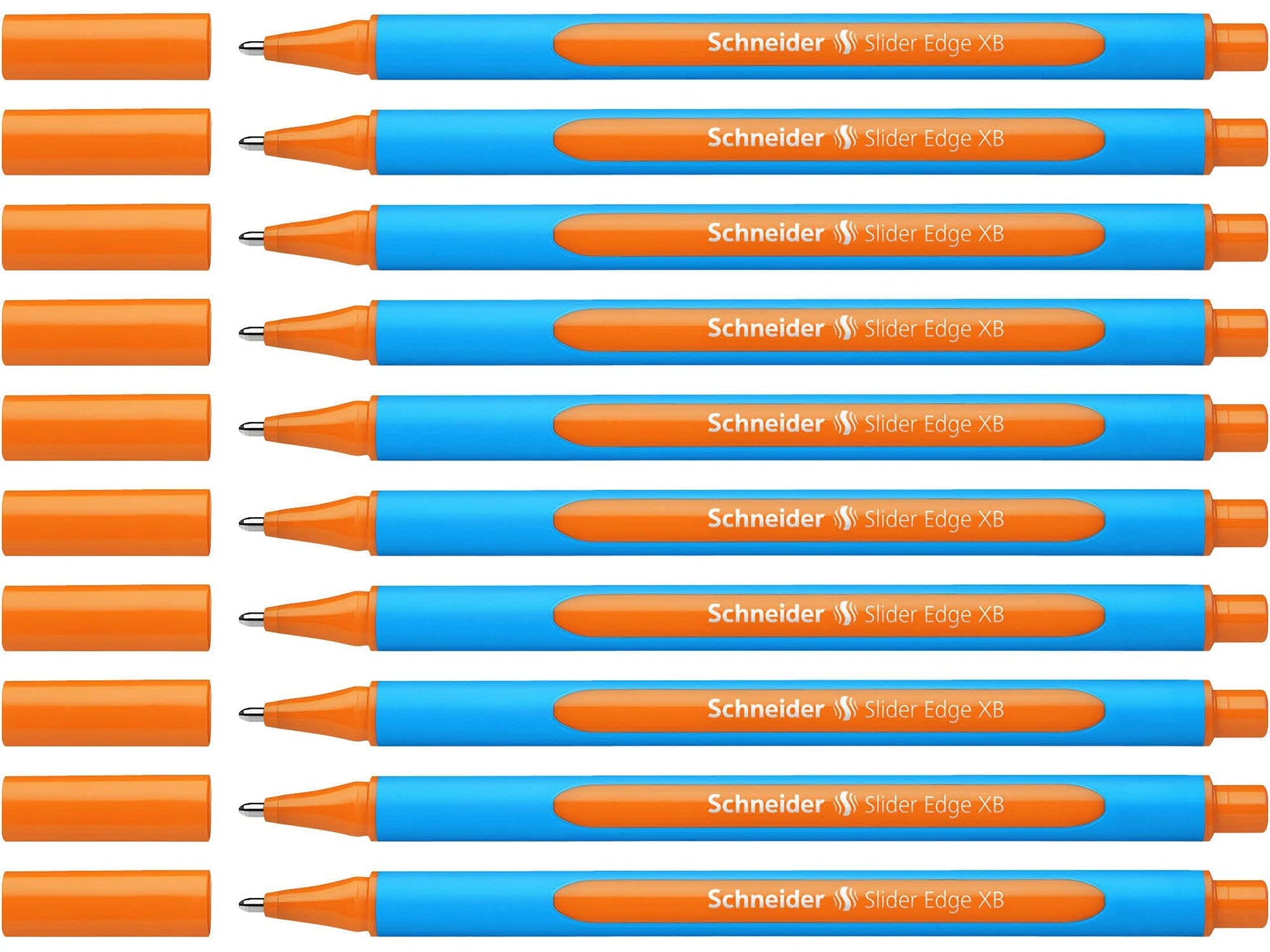 Schneider Slider Edge XB Ballpoint Pen, Orange, Box of 10 Pens (152206)