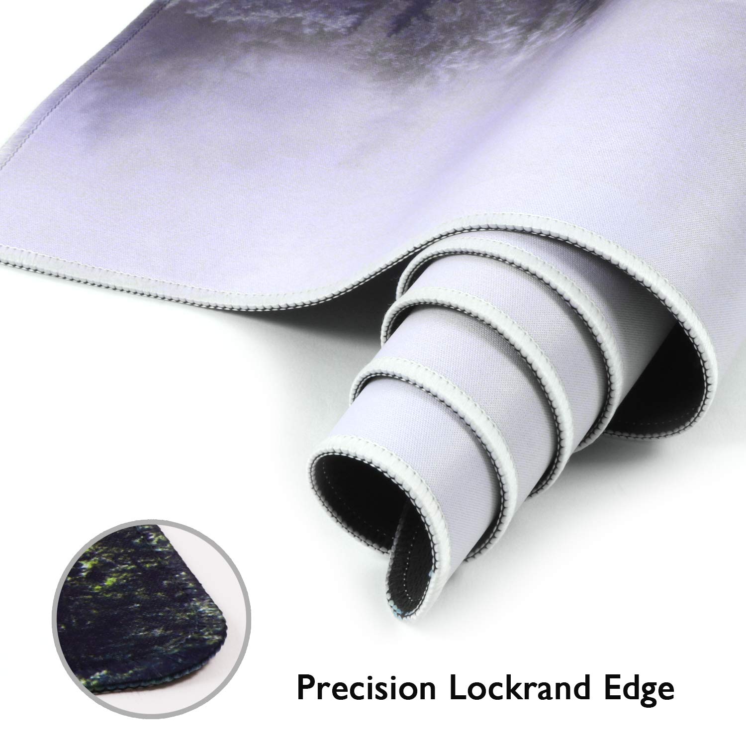 iCasso Extended Gaming Mouse Pad,35.4 x 15.7in Desk Pad, Forest