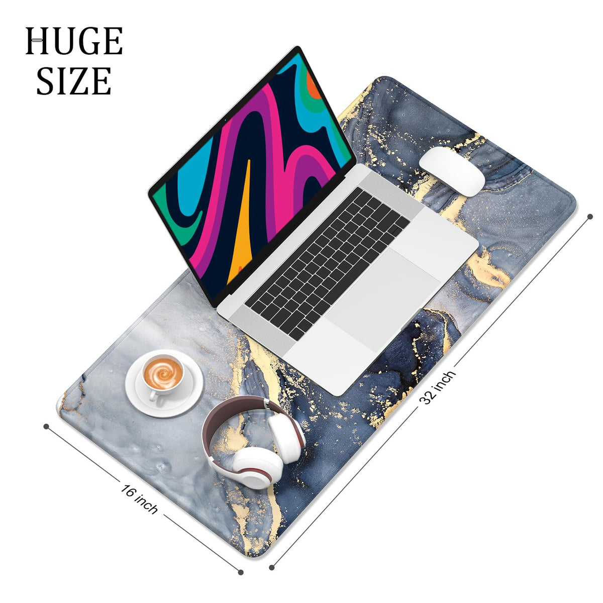 Desk Mat, 32" x 16" XXL Extended Large Gaming Mouse Pad, Desktop Decor Desk Pad, Cute Men Women