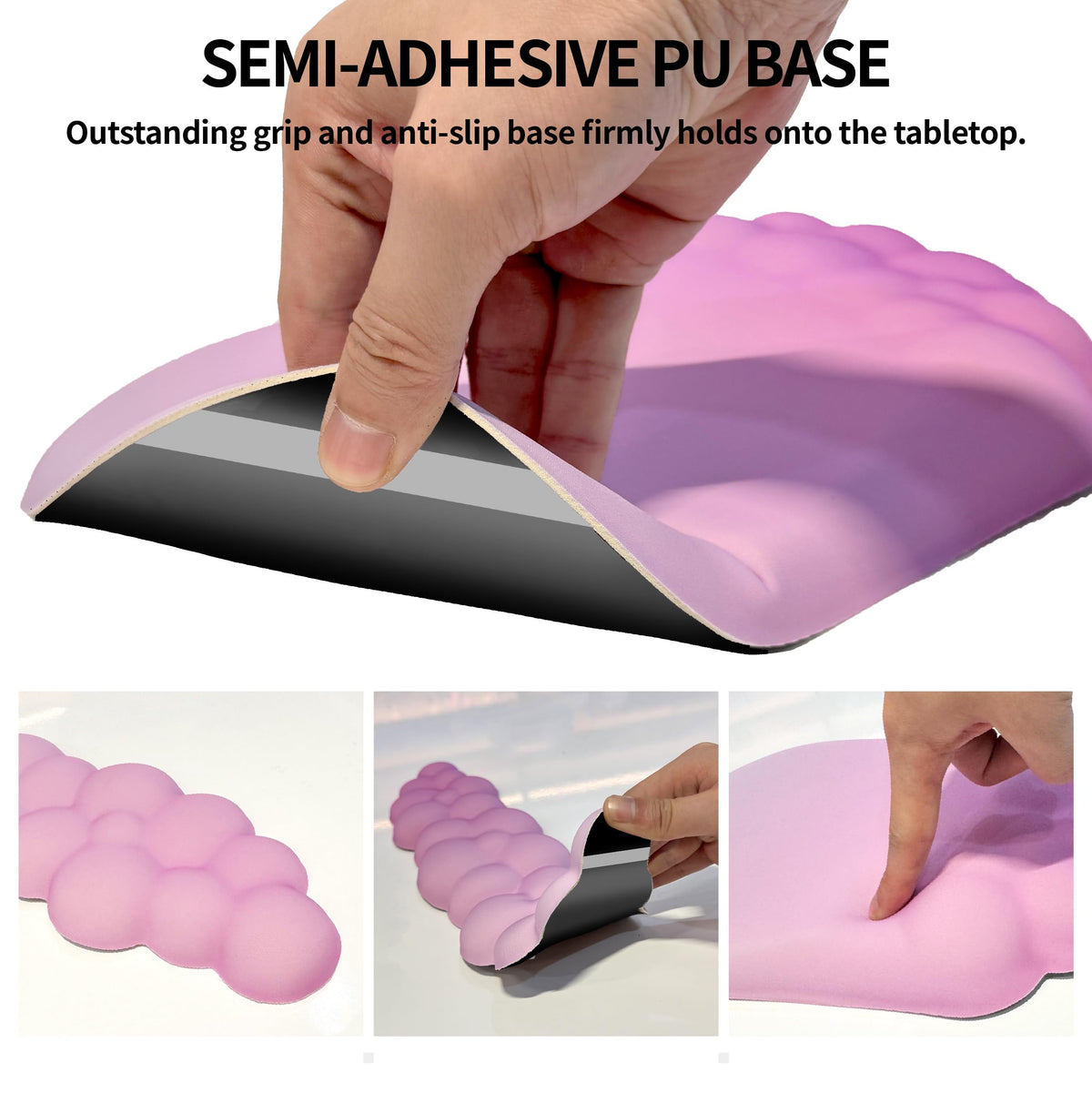 ANGKOYT Ergonomic Mouse Pad and Keyboard Rest, 2 in 1 Cloud Wrist Rest + Mouse Pad, Non-Slip for
