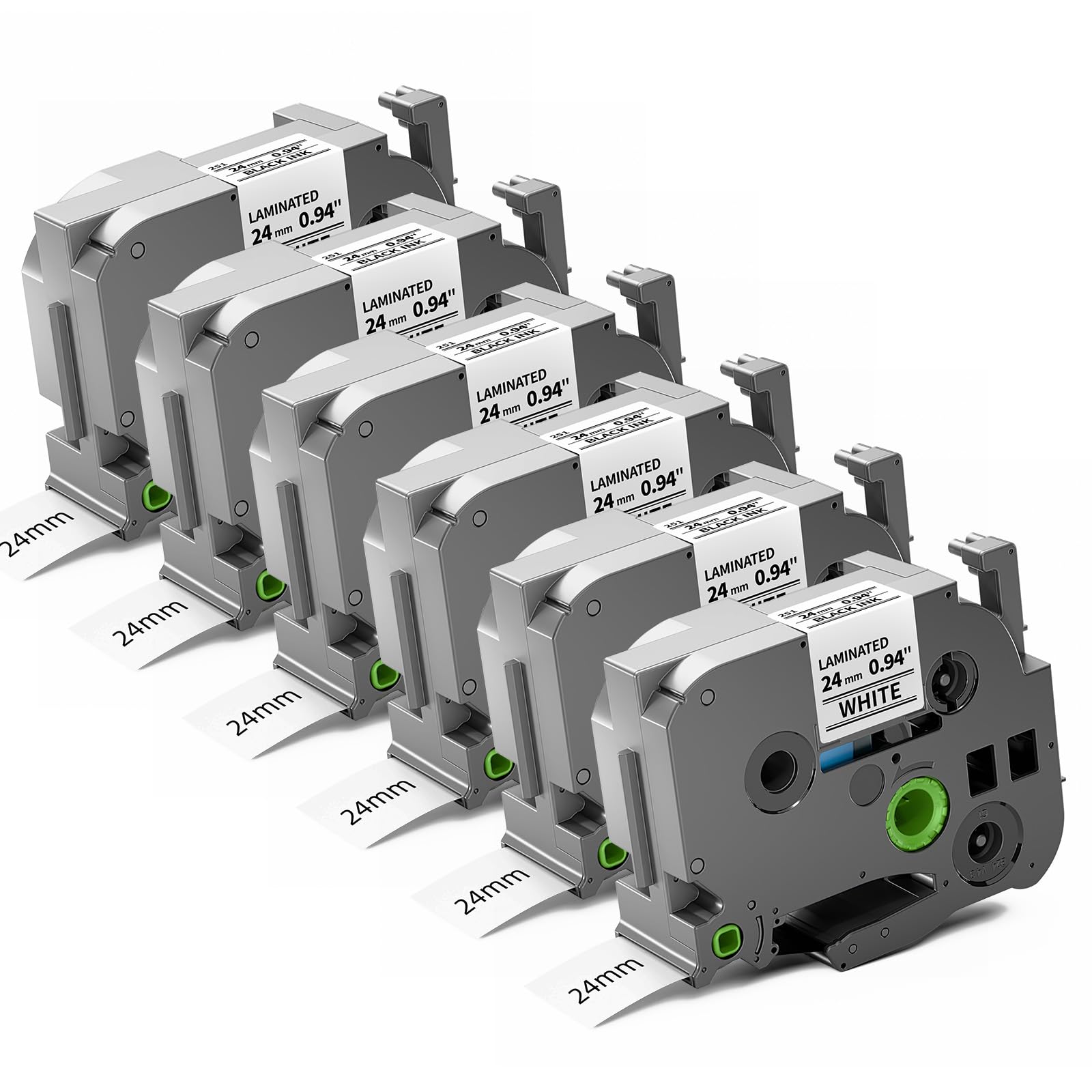 24mm Label Tape for PT-P710BT D610BT E560BTVP D600 2730 E510VP, TZe-251