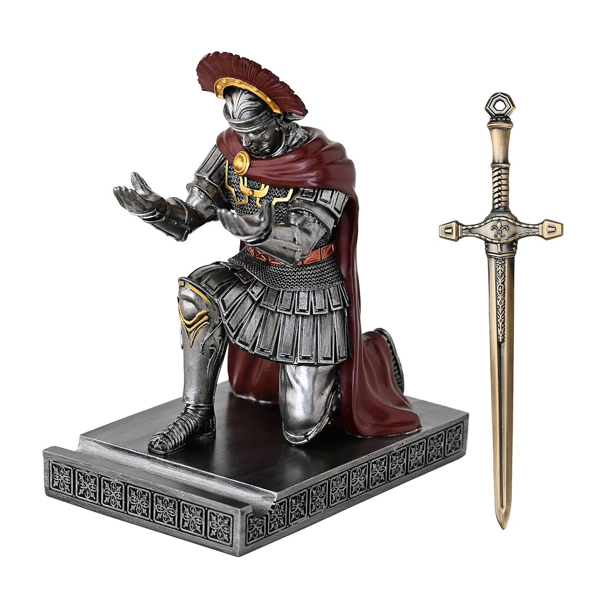 HDMbigmi Centurion Cloak Warrior Pen Holder Phone Stand for Desktop Iron