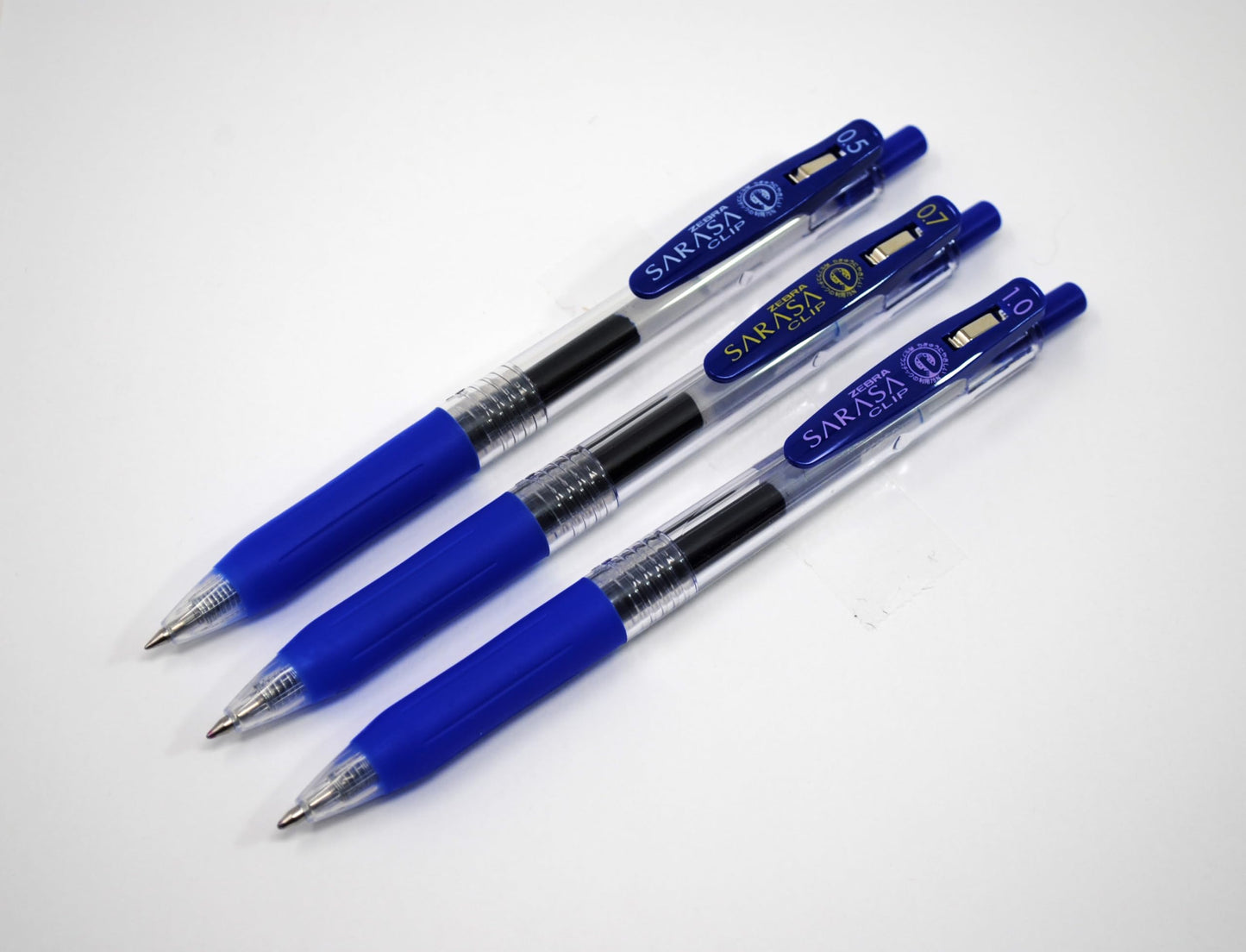 Zebra Pen SARASA Clip Retractable Gel Pen, Blue Ink, 0.5mm, 12-Pack