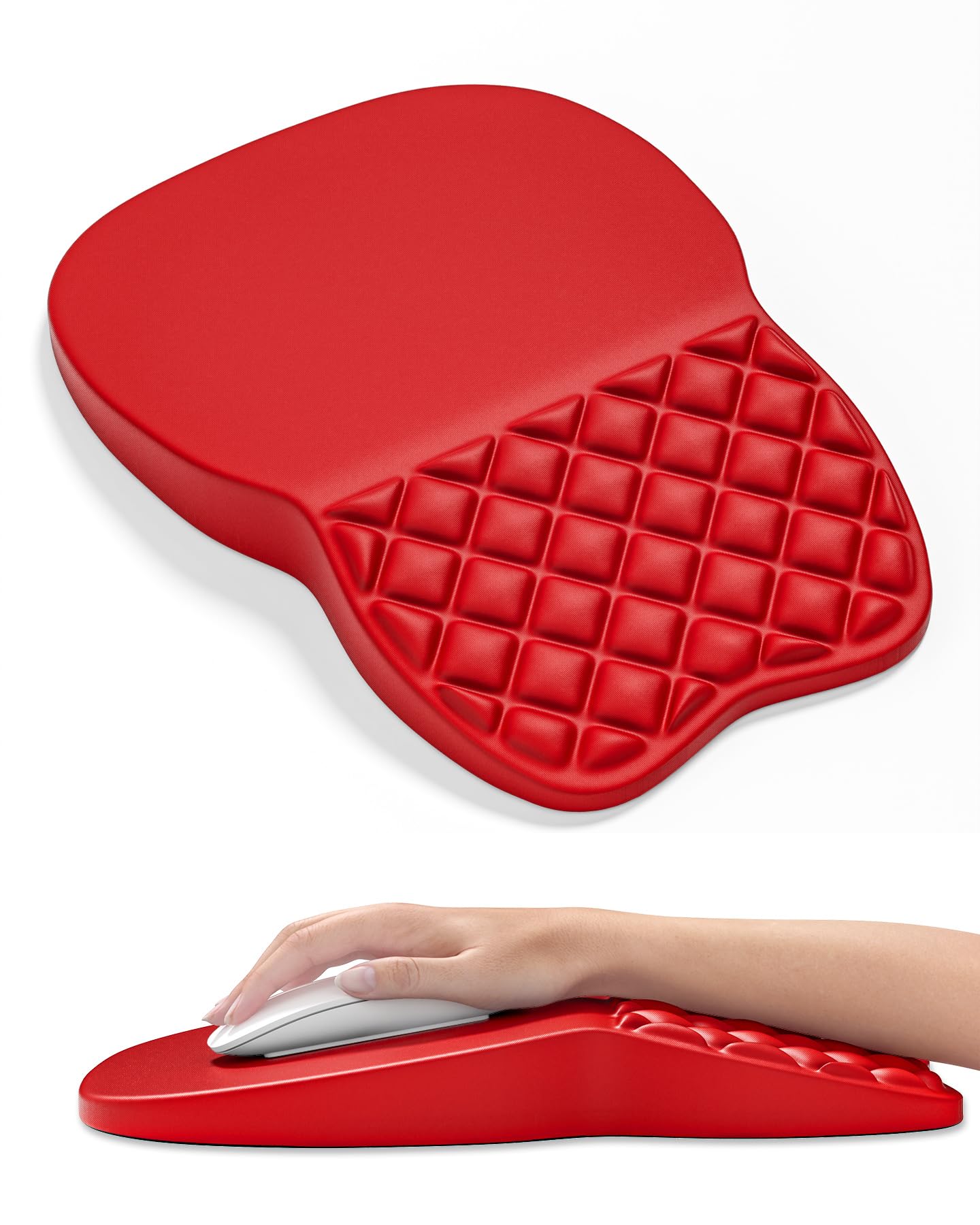 Auhoahsil Ergonomic Mouse Pad with Wrist Rest, Comfortable Slope Computer Mouse Mat with Wrist