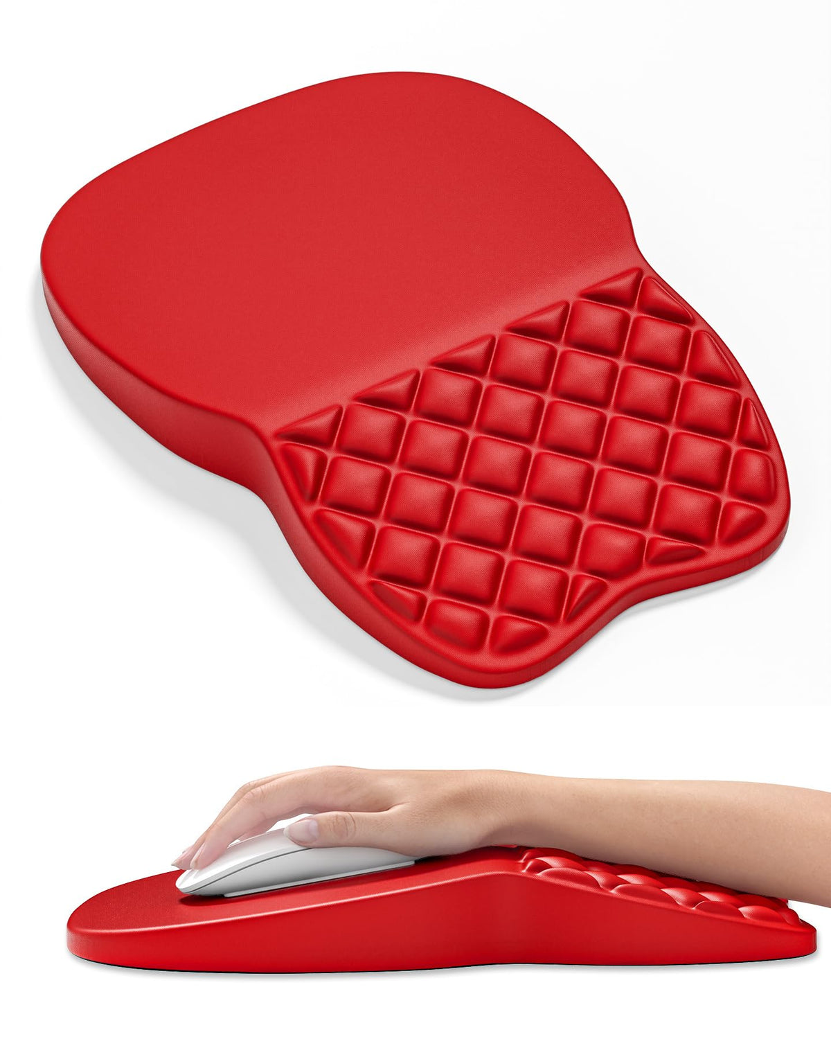 Auhoahsil Ergonomic Mouse Pad with Wrist Rest, Comfortable Slope Computer Mouse Mat with Wrist