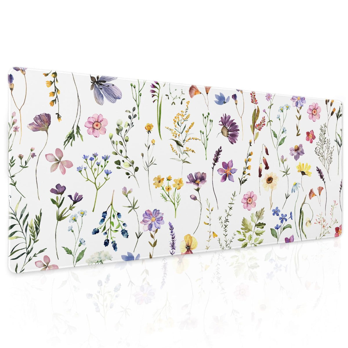 Pretty Flowers Mouse Pad XL Cute Floral Chic Plant Spring Summer Extended Table Mat 80X30cm