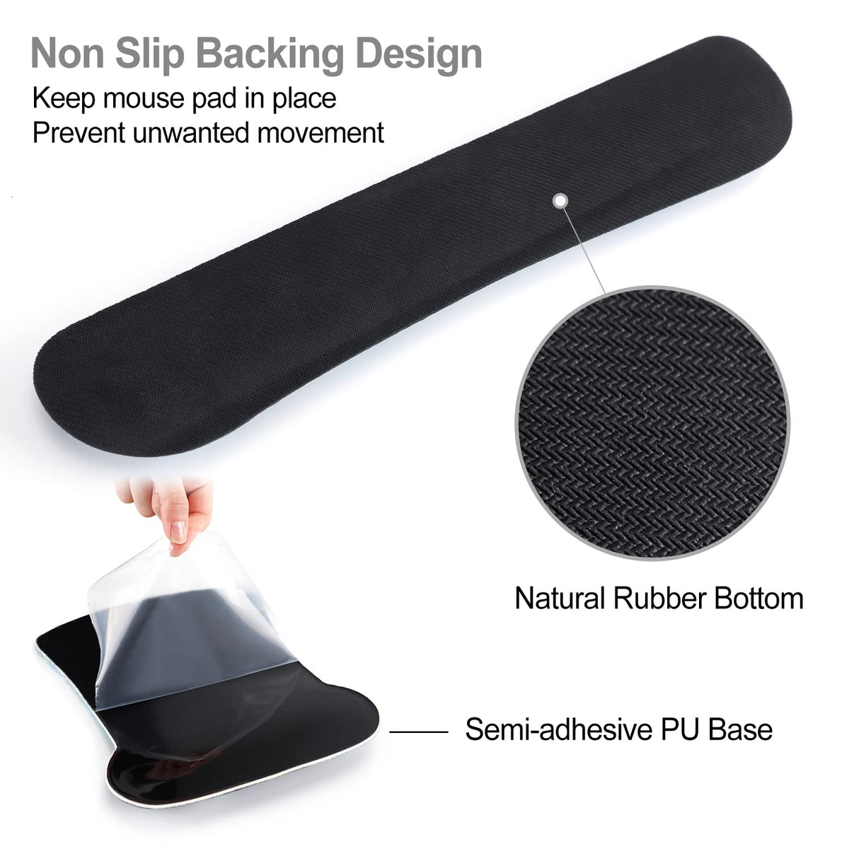 Keyboard Wrist Rest Mouse Pad Support, ToLuLu Gel Ergonomic Mouse Pads for Computer Laptop PC