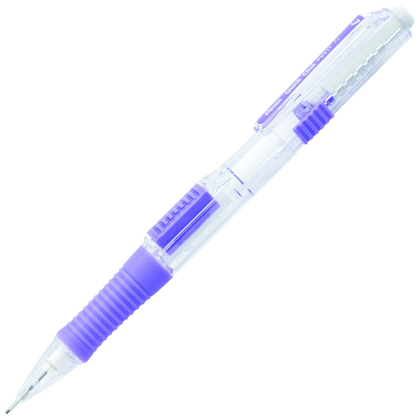 Pentel QUICK CLICK Mechanical Pencil (0.7mm), Violet Barrel, Box of 12 Pencils (PD217V)