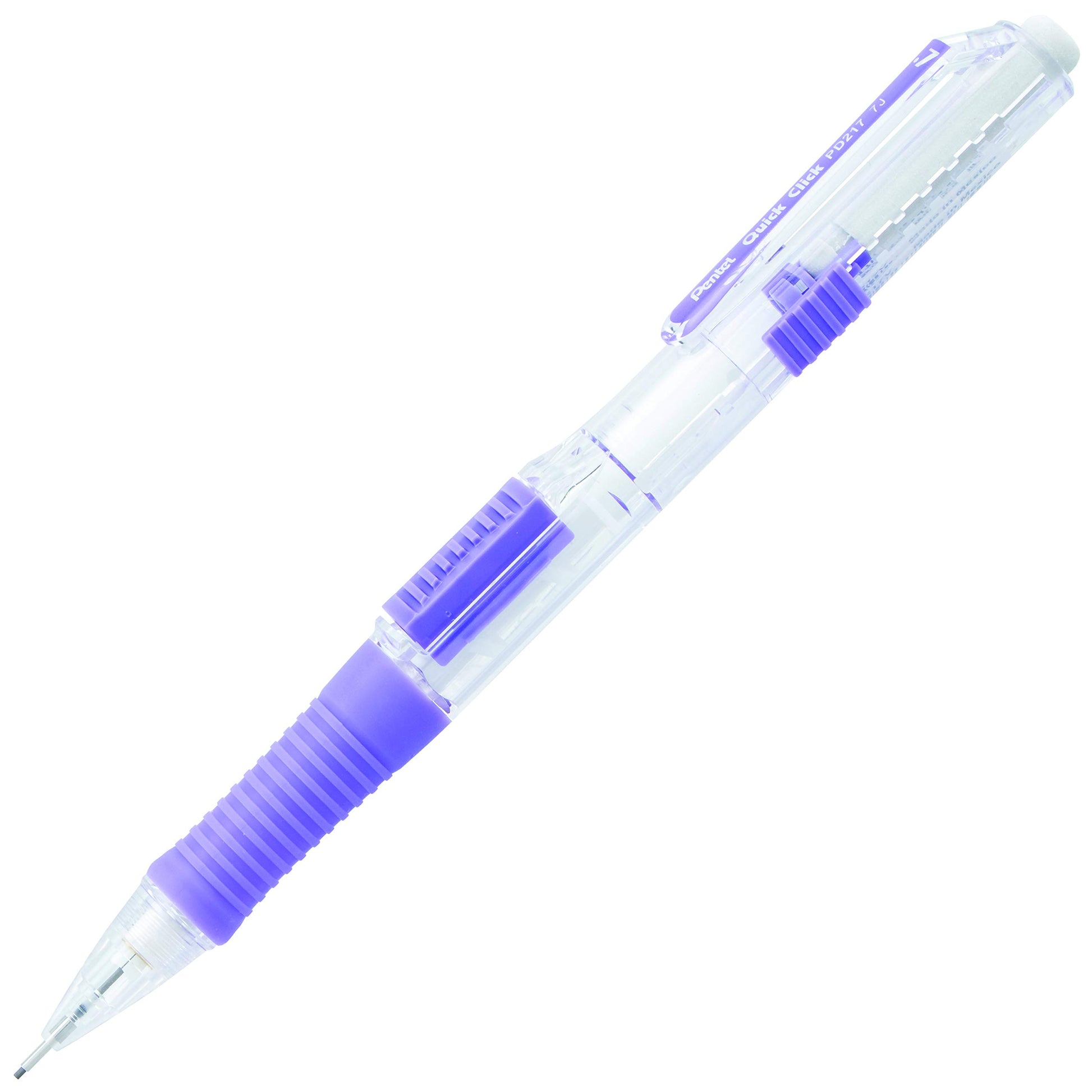 Pentel QUICK CLICK Mechanical Pencil (0.7mm), Violet Barrel, Box of 12 Pencils (PD217V)