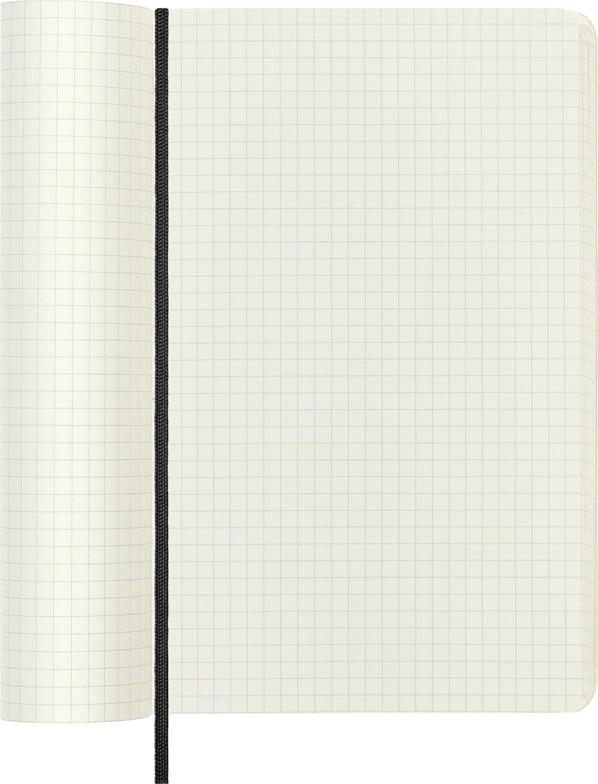 Moleskine Classic Notebook, Soft Cover, Squared/Grid, Large (5" x 8.25"), Black, 192 pages