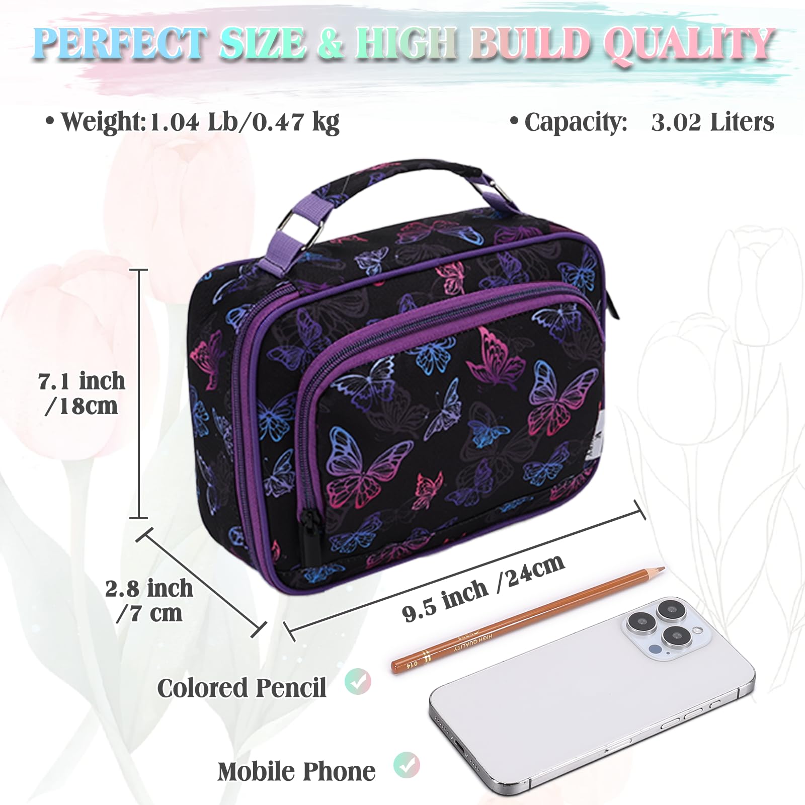 VX VONXURY Large Pencil Case, 54-Slot Colored Pen Pouch 2 Removable Sleeves