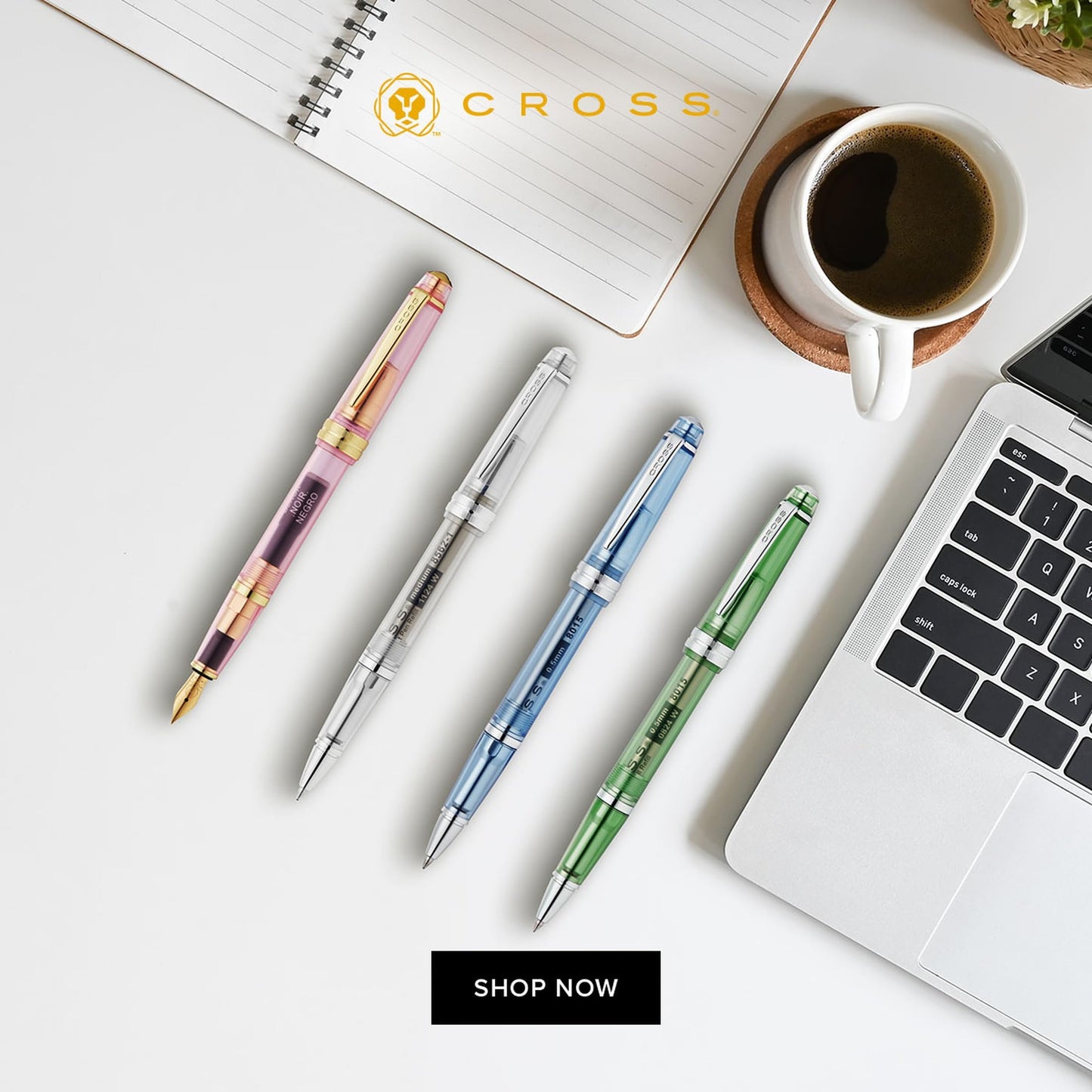 Cross Bailey Light Rollerball Pen, Translucent Green Resin, Black Ink